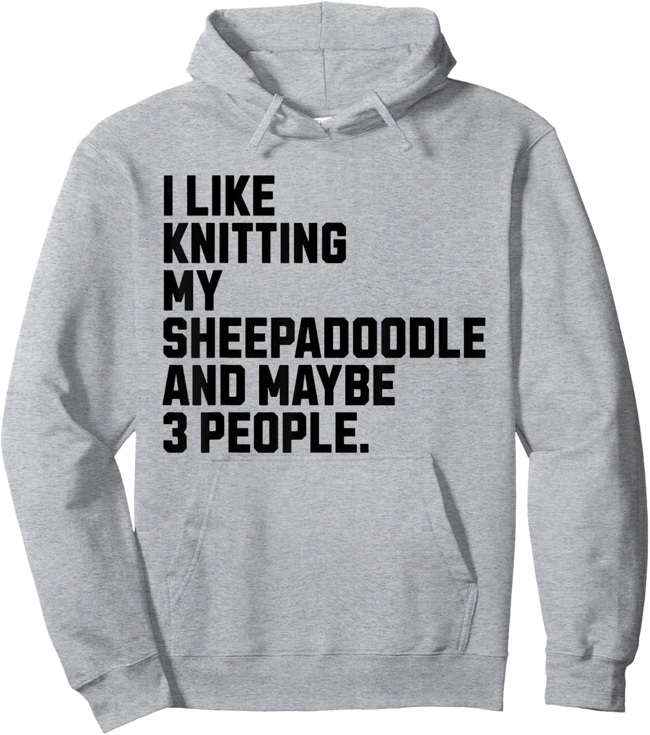 Sheepadoodle Dog Owner Knitting Lover Funny Knitter Hoodie - Hoodie | Ash