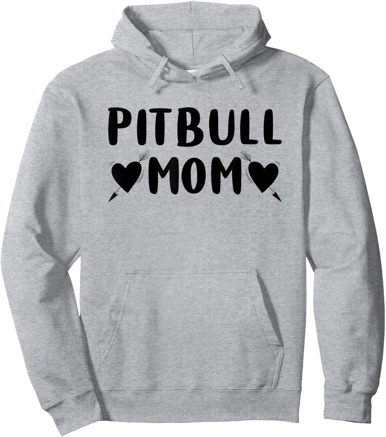 Mama Pitbull Shirt Pajama Funny Gift Mom Hoodie - Hoodie | Ash