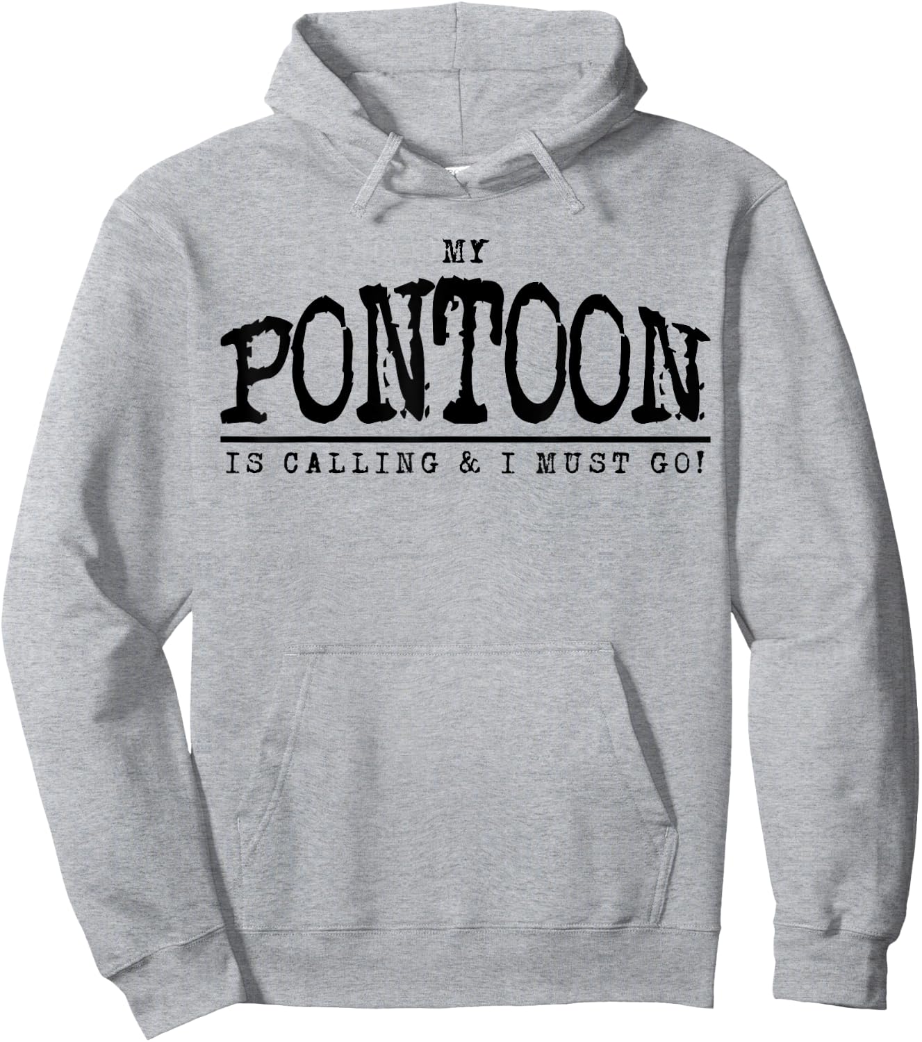 My Pontoon is Calling Funny Pontooning Boating Shirt Hoodie - Hoodie | Ash