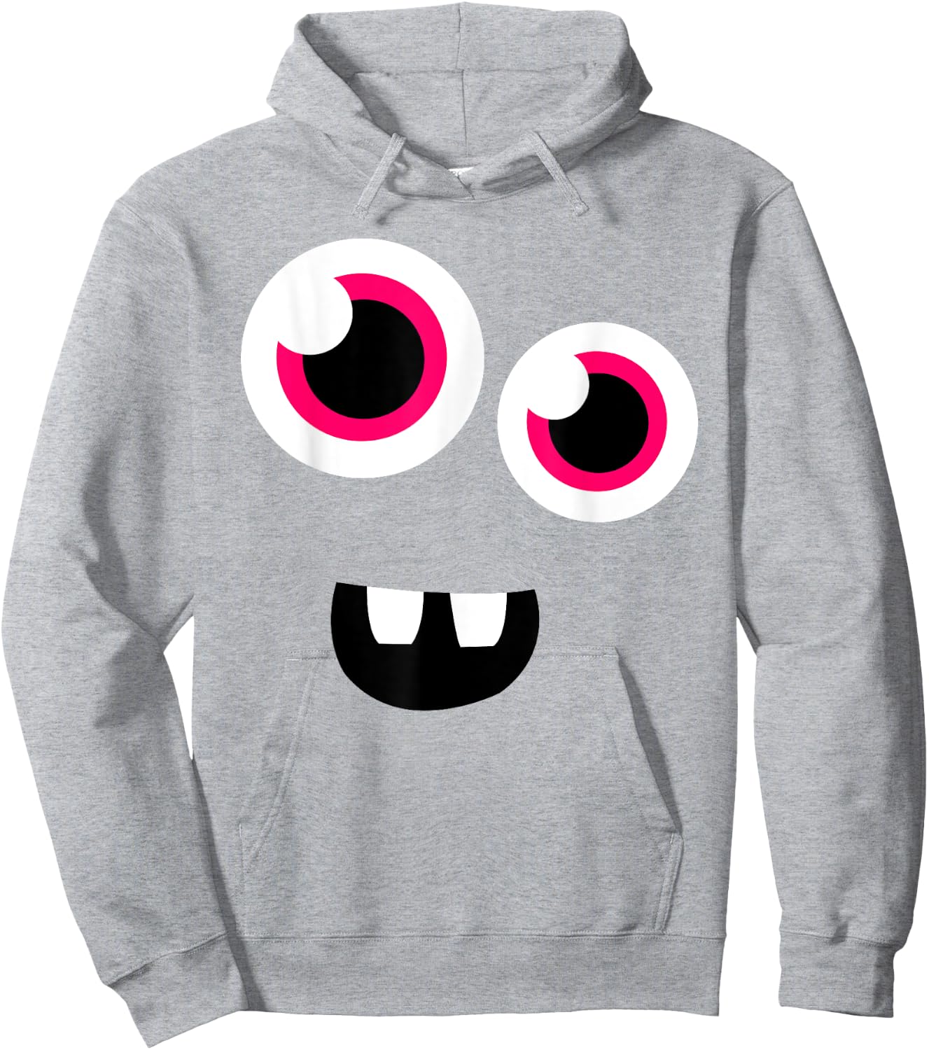 Cute Eye Monster Face Funny Halloween Kids Man Women Hoodie - Hoodie | Ash