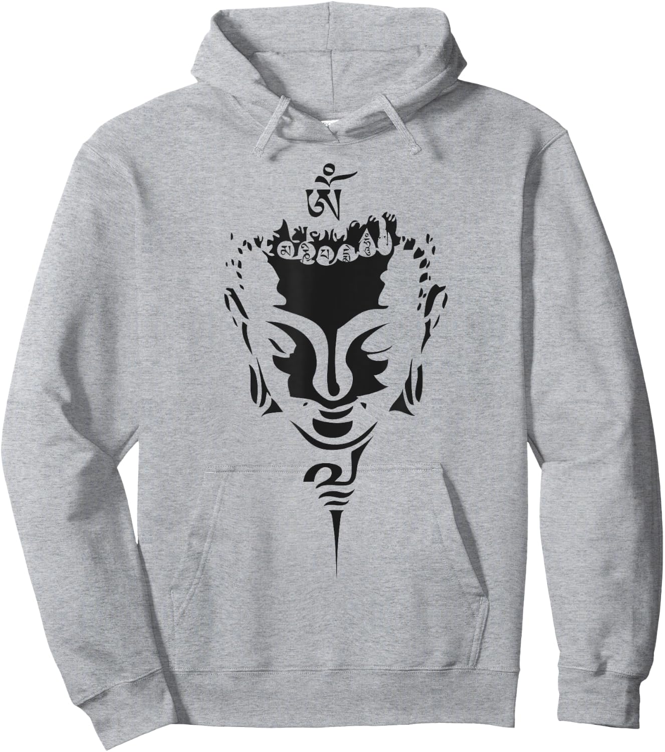 OM MANI PADME HUM- Buddhist Mantra Hoodie - Hoodie | Ash