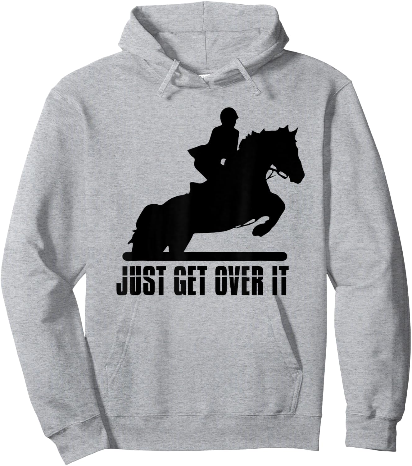 English Riding Hunter Jumper Horse Riding Hoodie - Hoodie | Ash