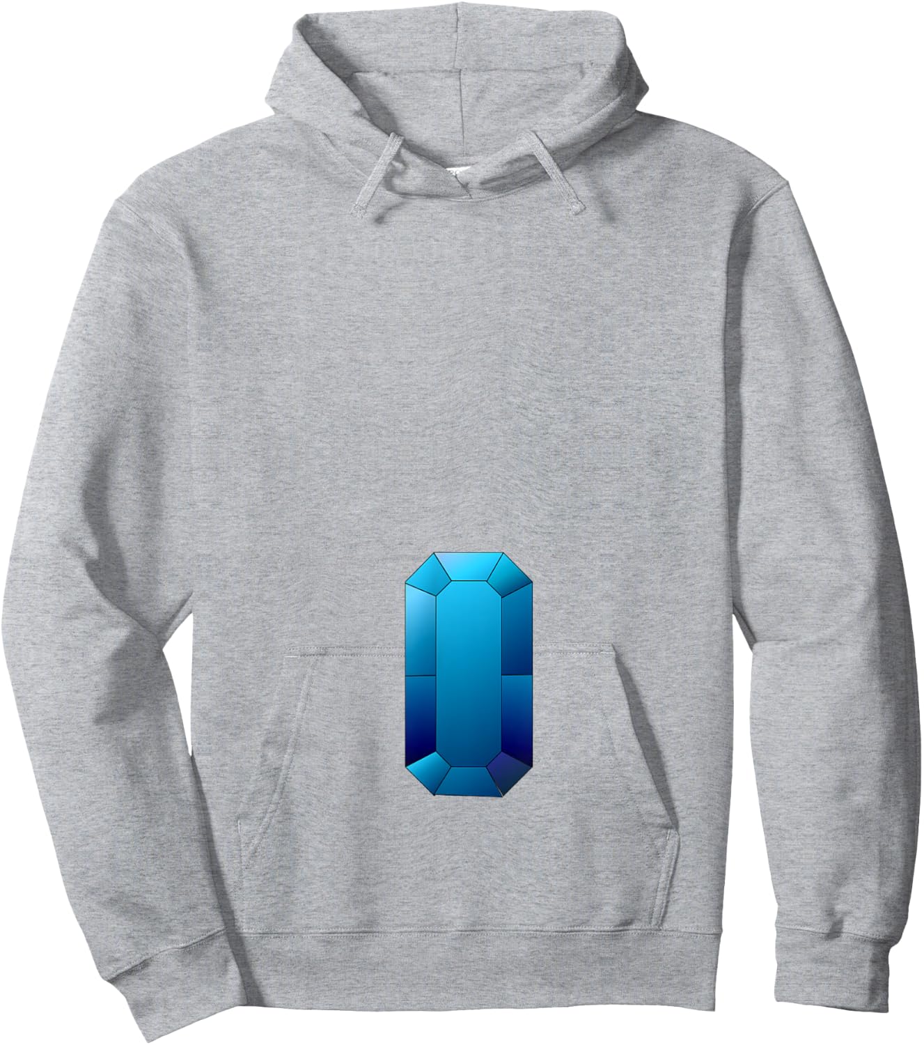 Troll Costume - Gem Belly Button Hoodie - Hoodie | Ash