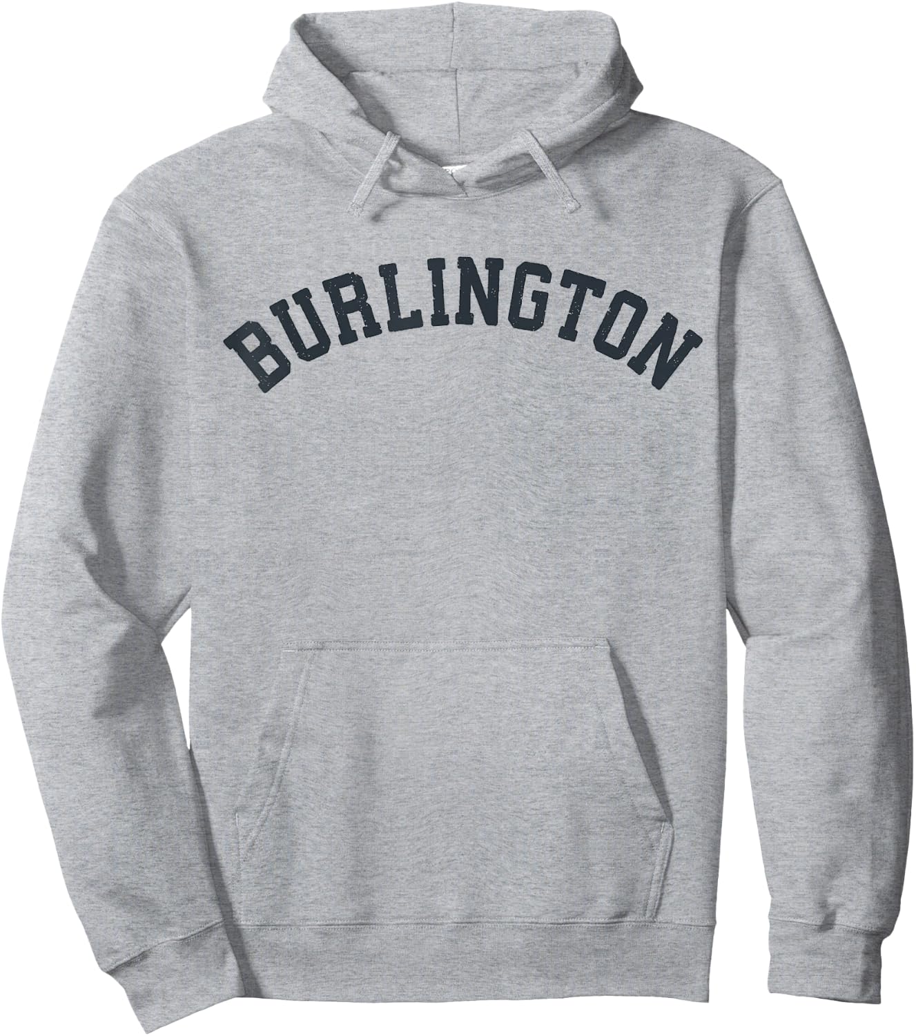 Vintage Burlington T Shirt Old Retro Vermont Sports Gift Hoodie - Hoodie | Ash