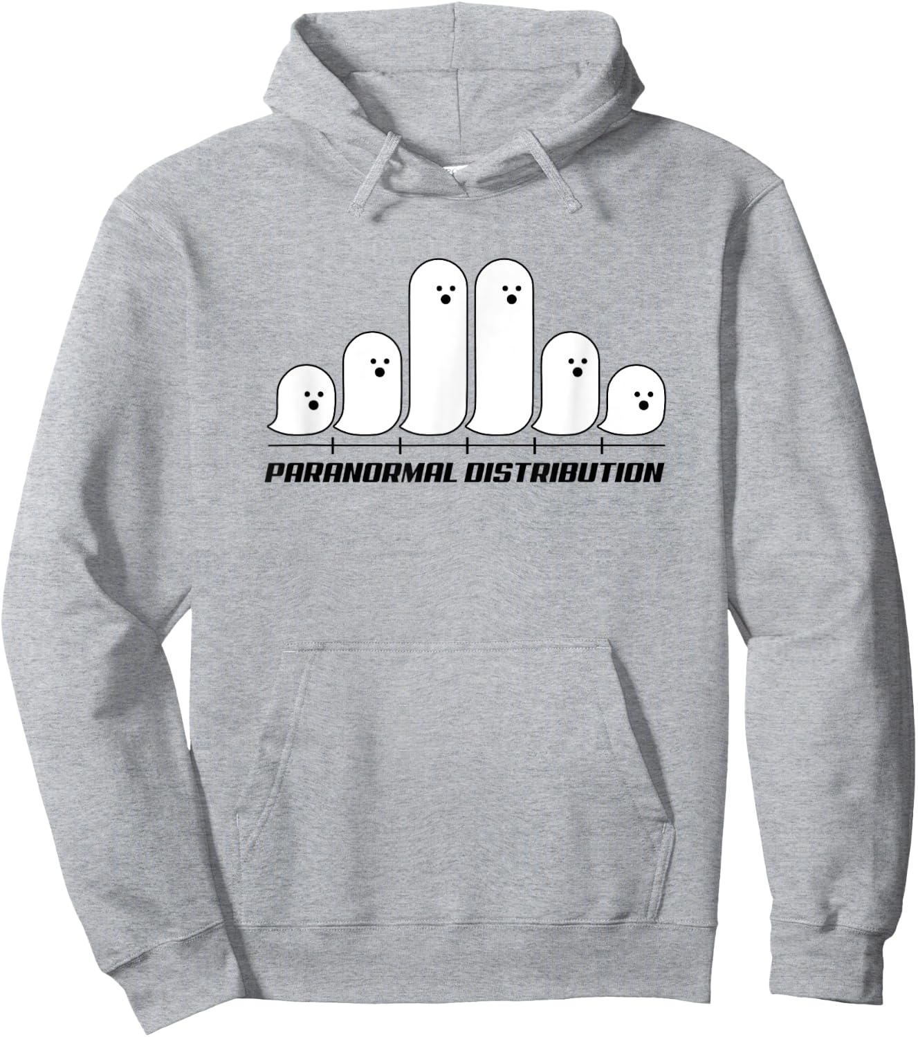 Funny Halloween Math Paranormal Distribution Ghost Curve Hoodie - Hoodie | Ash