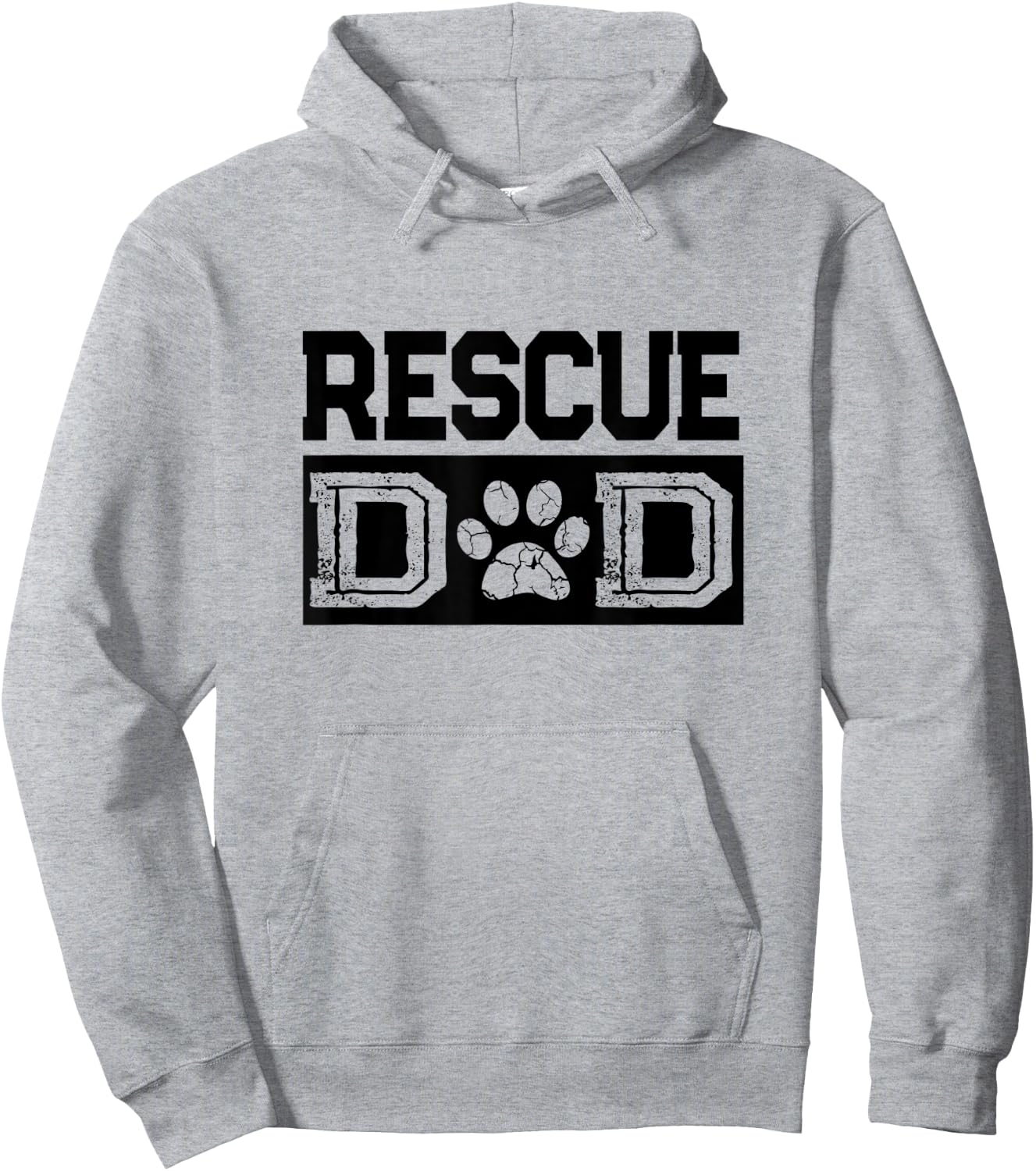 Retro Rescue Dad Dog Doggie Foster Parent Gift Hoodie - Hoodie | Ash