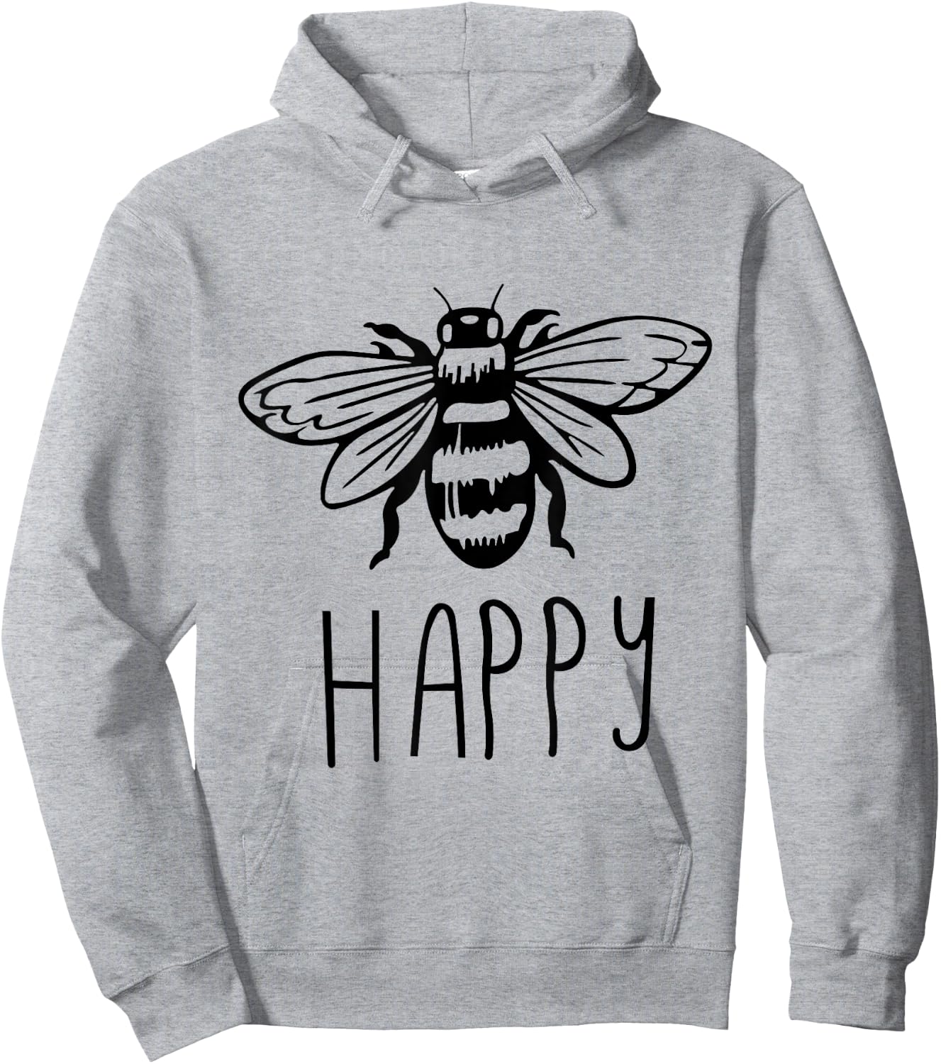 Be Happy Bee Happy Funny Save The Bees Honey Hive Honeycomb Hoodie - Hoodie | Ash