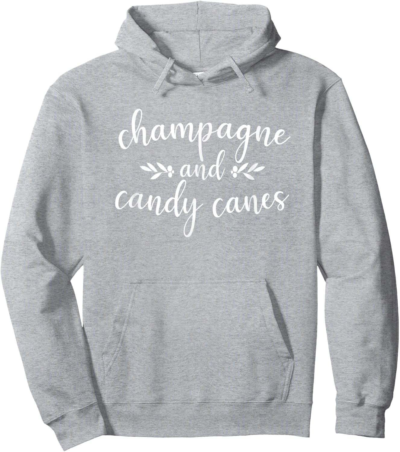 Champagne And Candy Canes Cute Christmas Holiday Funny Gift Hoodie - Hoodie | Ash