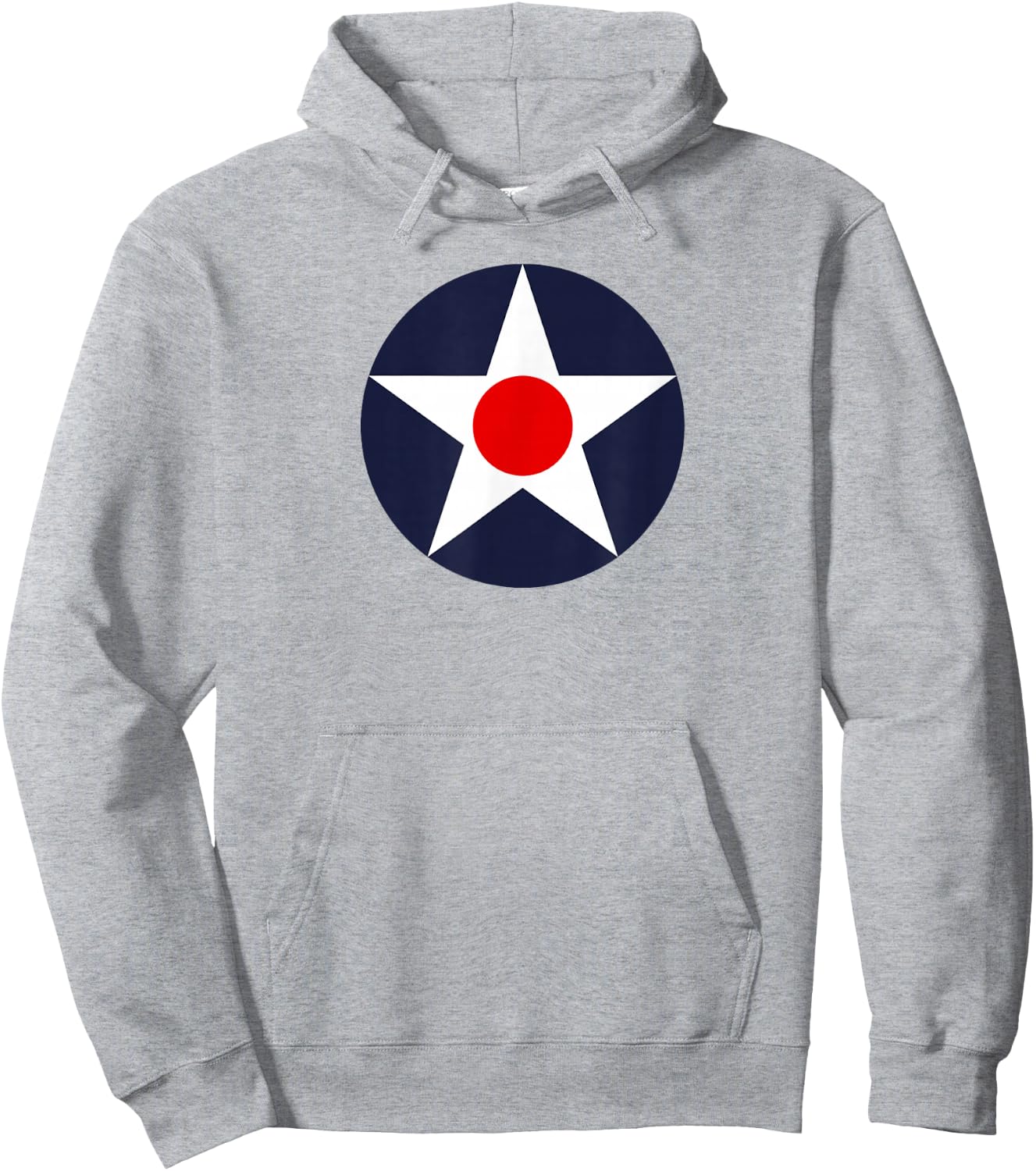 USA American Military Army Tank Airplane Roundel Hoodie - Hoodie | Ash