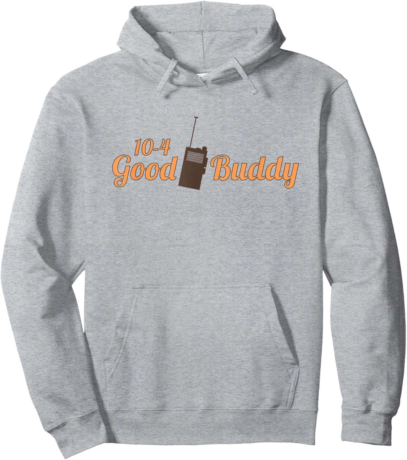 10-4 GOOD BUDDY CB Radio Semi Trucker Graphic Hoodie - Hoodie | Ash