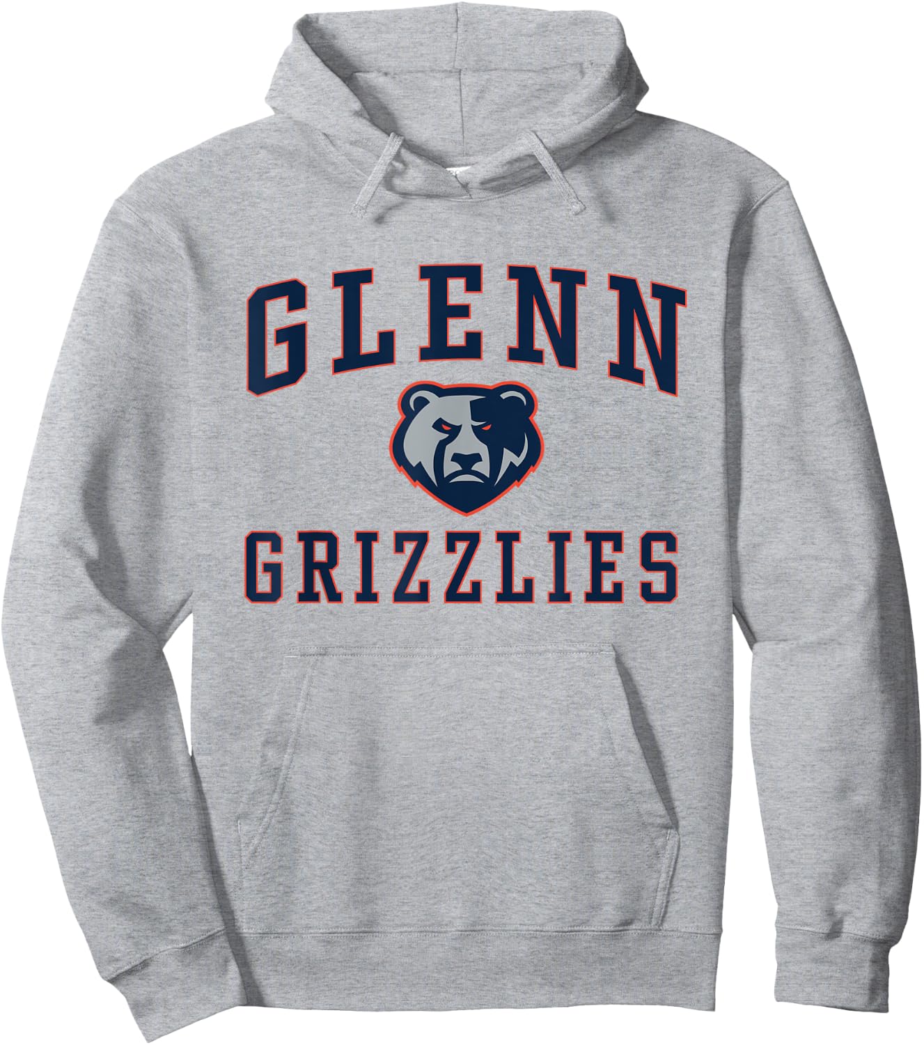 Glenn High School Grizzlies C1 Hoodie - Hoodie | Ash