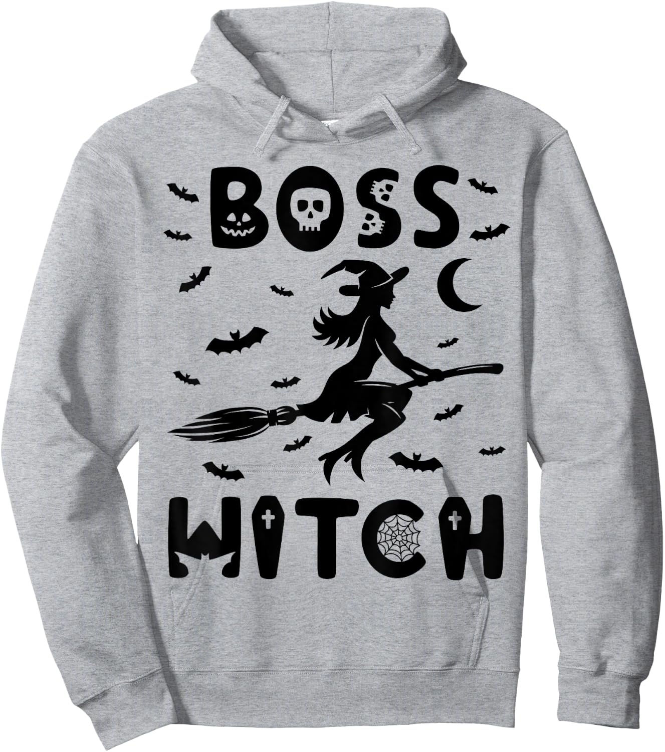 Boss Witch - Funny Halloween Hoodie - Hoodie | Ash