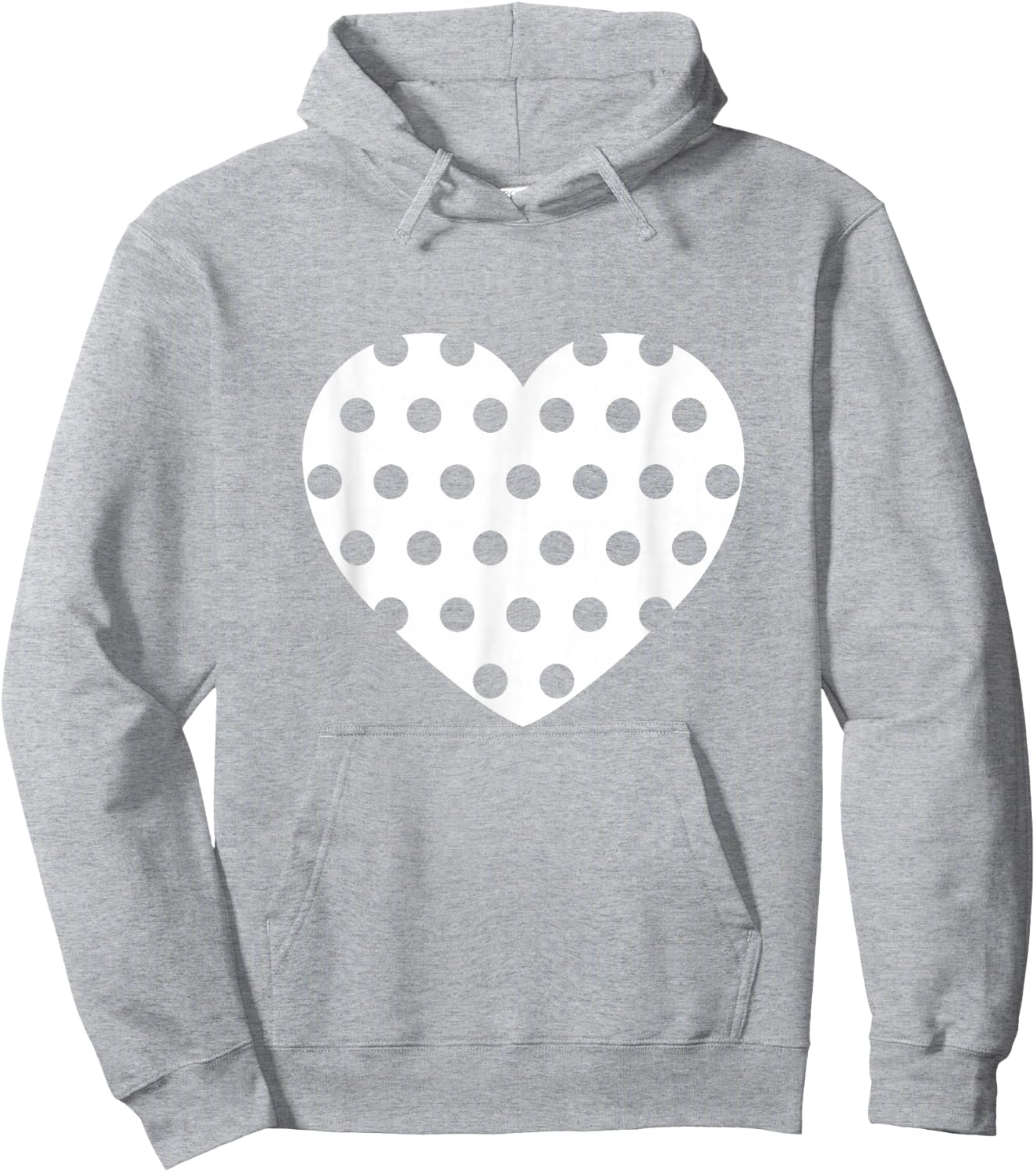 Polka Dots Heart Hoodie - Hoodie | Ash