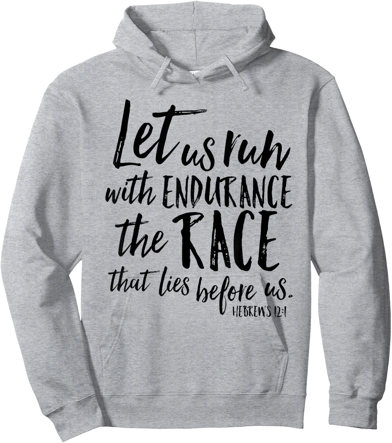 Let Us Run With Endurance The Race Christian Verse Shirt Hoodie - Hoodie | Ash