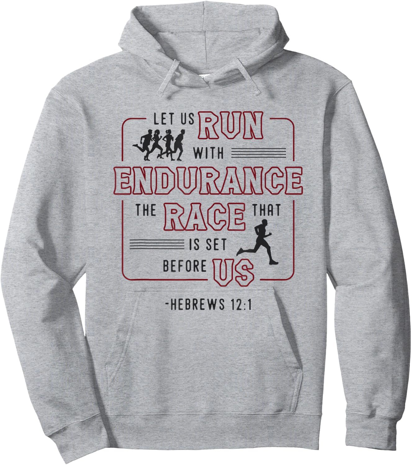 Let Us Run With Endurance The Race Marathon Running Hoodie - Hoodie | Ash