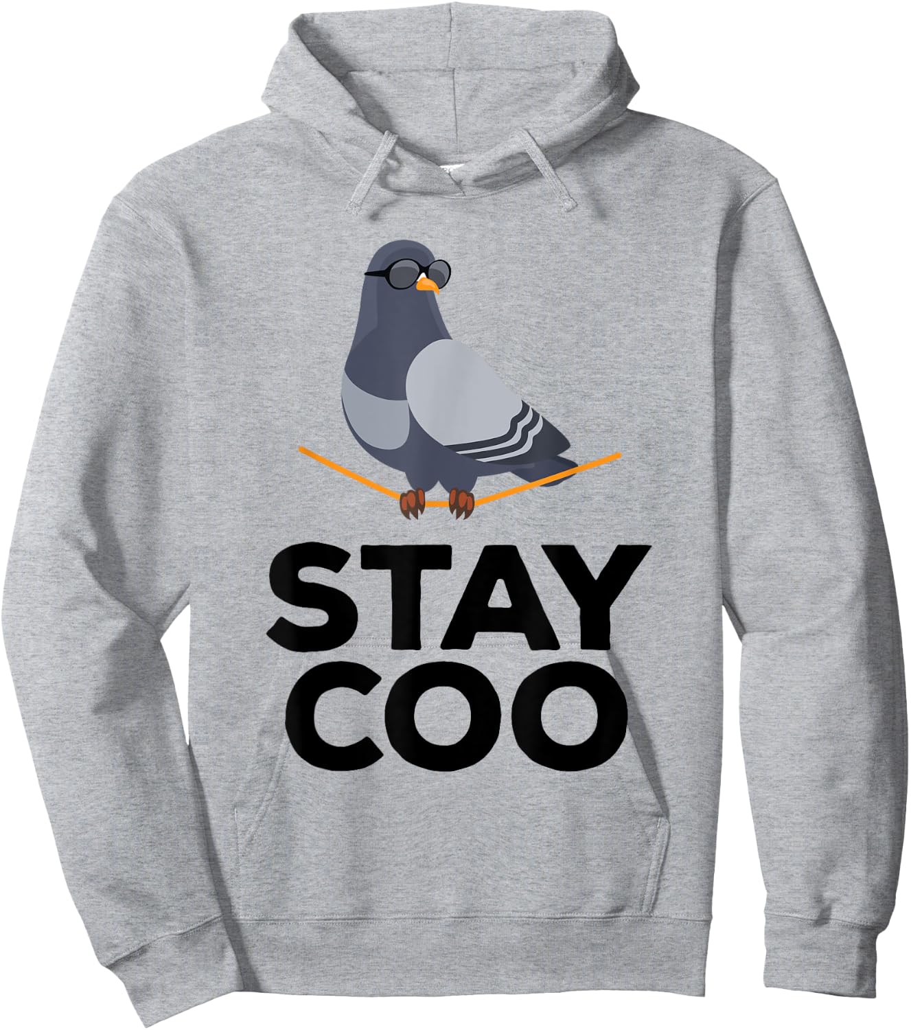 Stay Coo Bird T Shirt | Birding Funny Cool Pigeon Shirt Hoodie - Hoodie | Ash