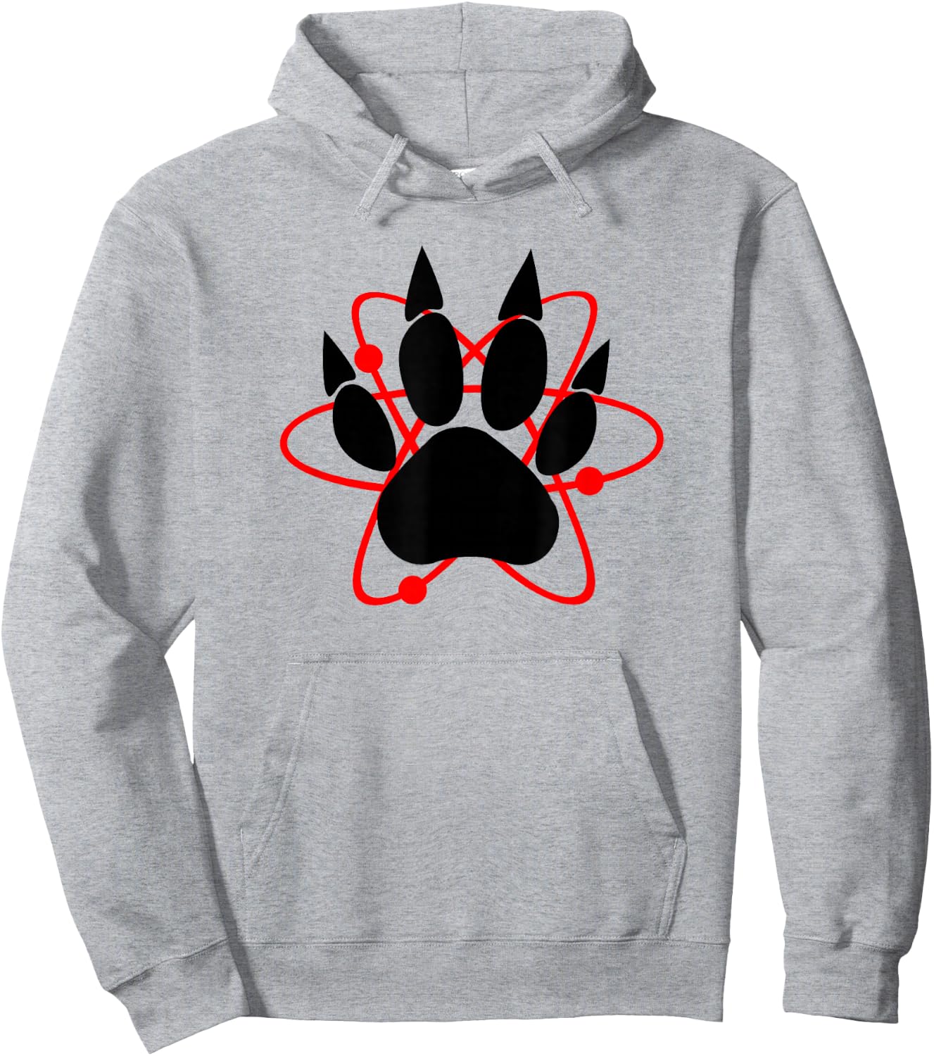 Wayward Atomic Bear Paw - Men's Blue Small Classic Fit Short Sleeve Hoodie - Hoodie | Ash