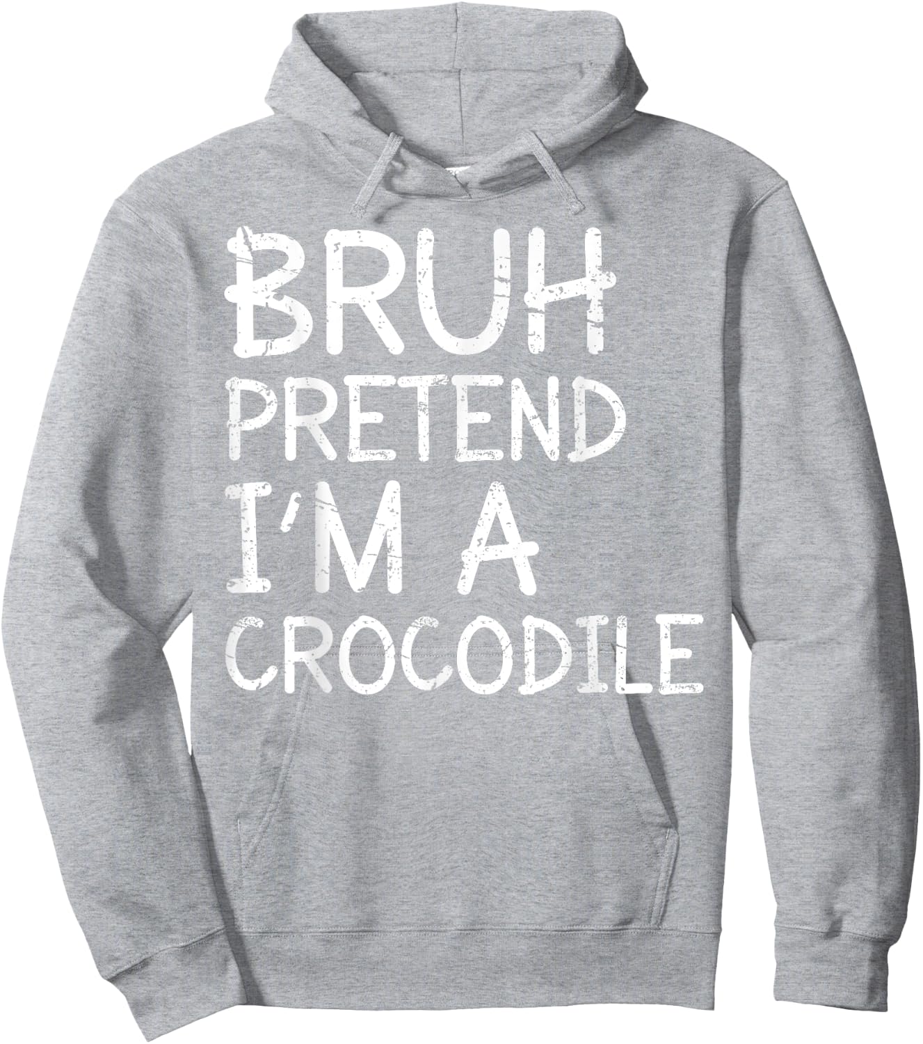 Bruh Pretend Im A Crocodile Lazy Halloween Costume Boys Kids Hoodie - Hoodie | Ash
