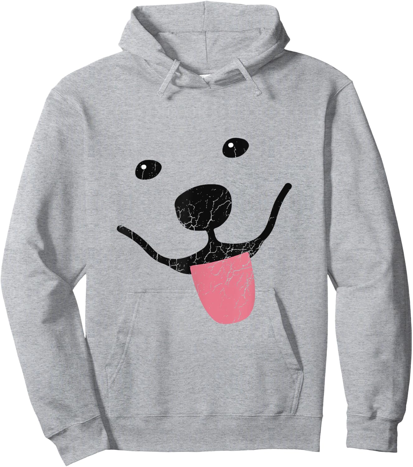 Samoyed Face Sammy Smile . Distressed design Hoodie - Hoodie | Ash