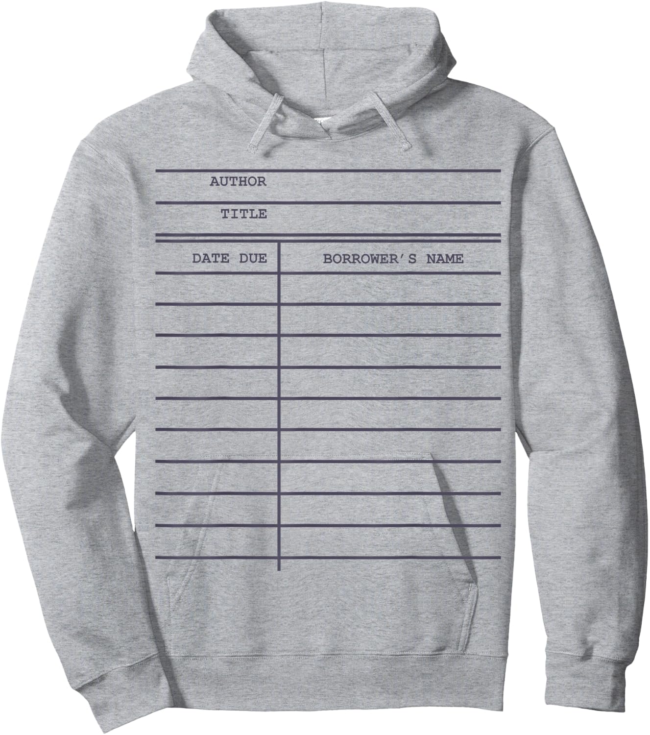 Library Card Check-out for Bookworms and Readers Hoodie - Hoodie | Ash