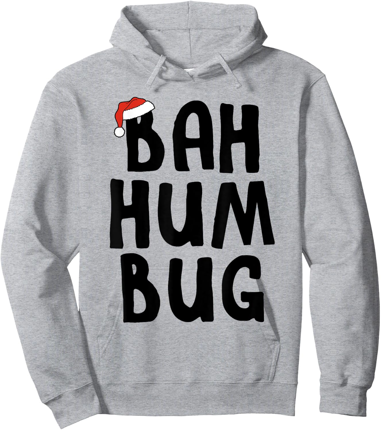 Bah Hum Bug Holiday Grouch Hoodie - Hoodie | Ash