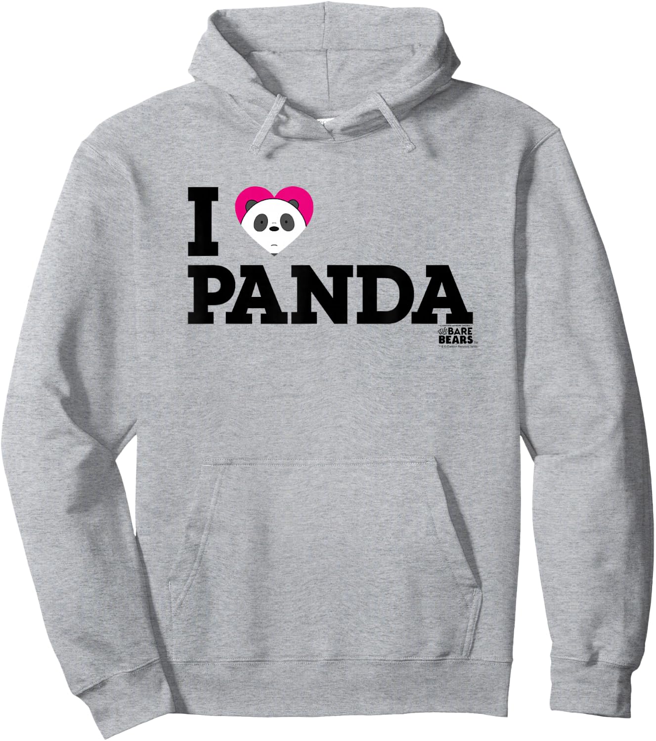 We Bare Bears Heart Panda Hoodie - Hoodie | Ash