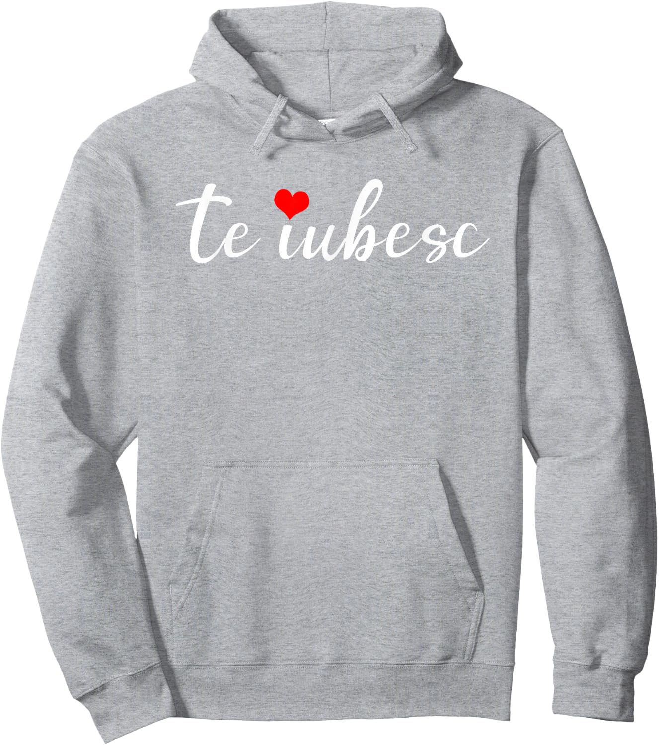 Te iubesc means I Love You Romanian American Shirt Hoodie - Hoodie | Ash