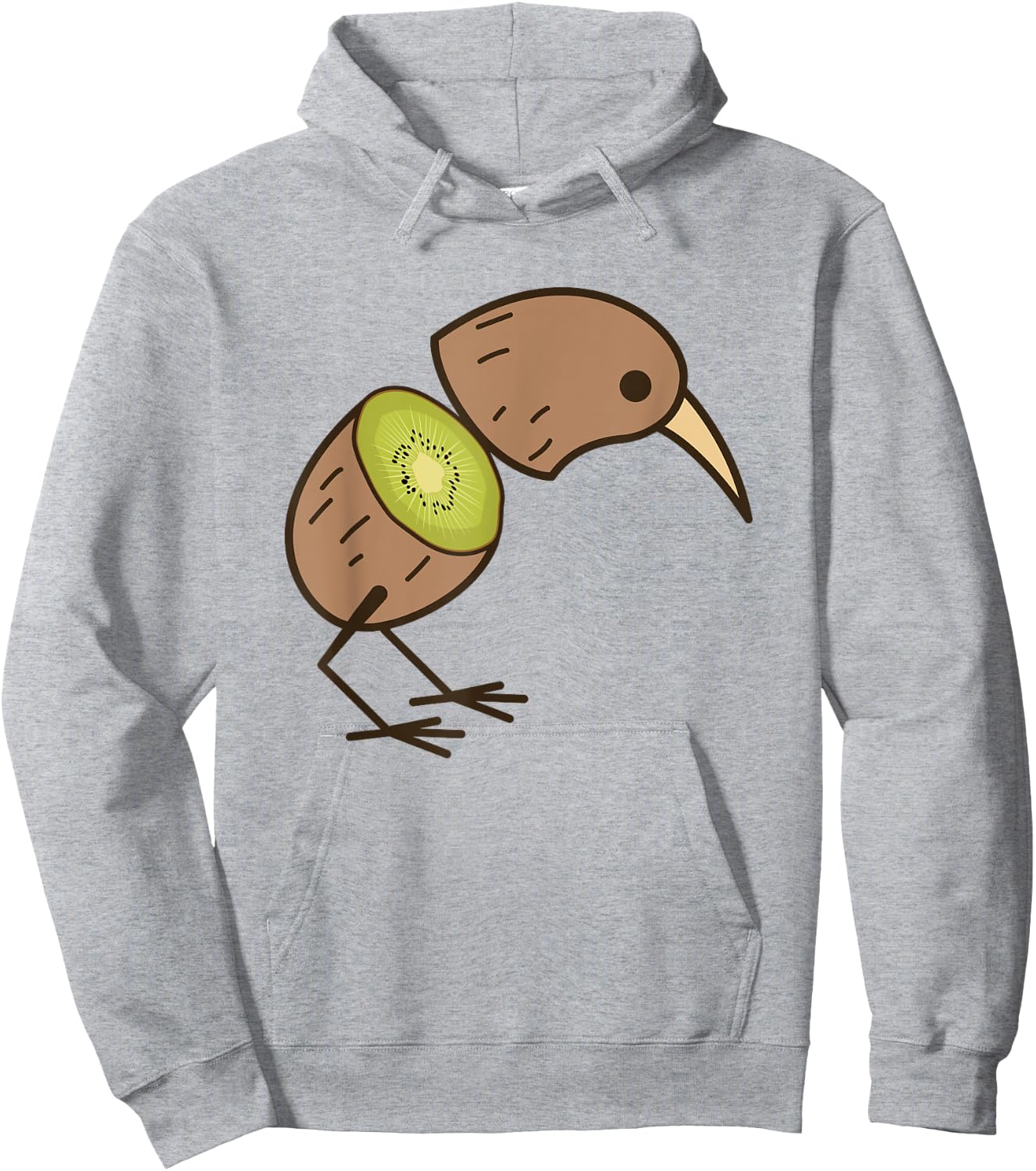 Kiwi Bird Shirt | Cute Fruitarian Fowls Gift Hoodie - Hoodie | Ash