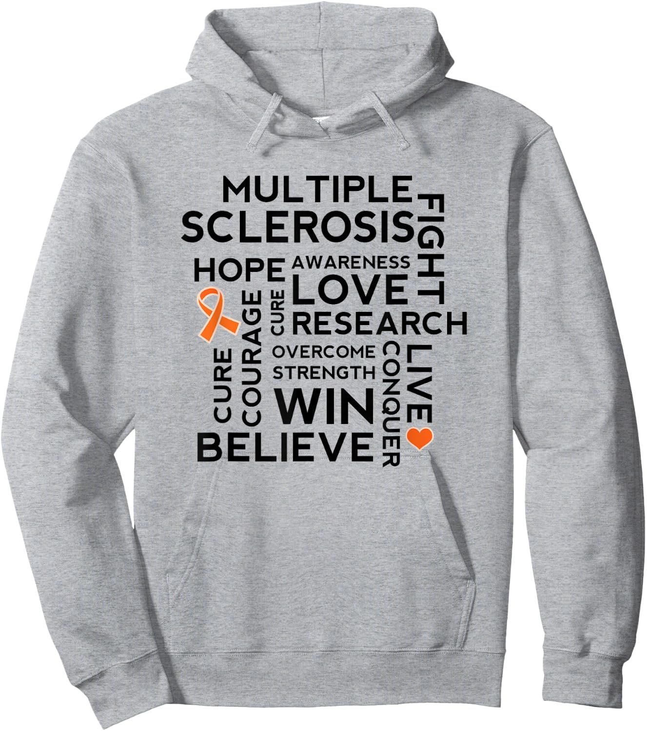 Multiple Sclerosis Awareness Month MS Support Shirt Hoodie - Hoodie | Ash