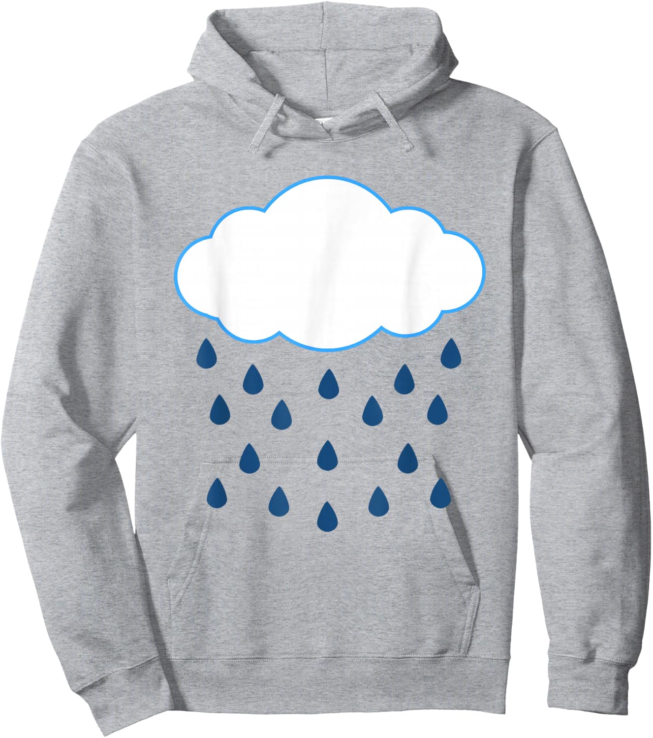 White Clouds Rain Drop Costume Christmas Halloween Hoodie - Hoodie | Ash