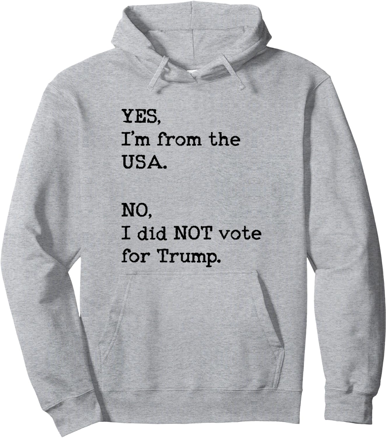 Funny Anti Trump Vacation No I Didn't Vote Trump Hoodie - Hoodie | Ash