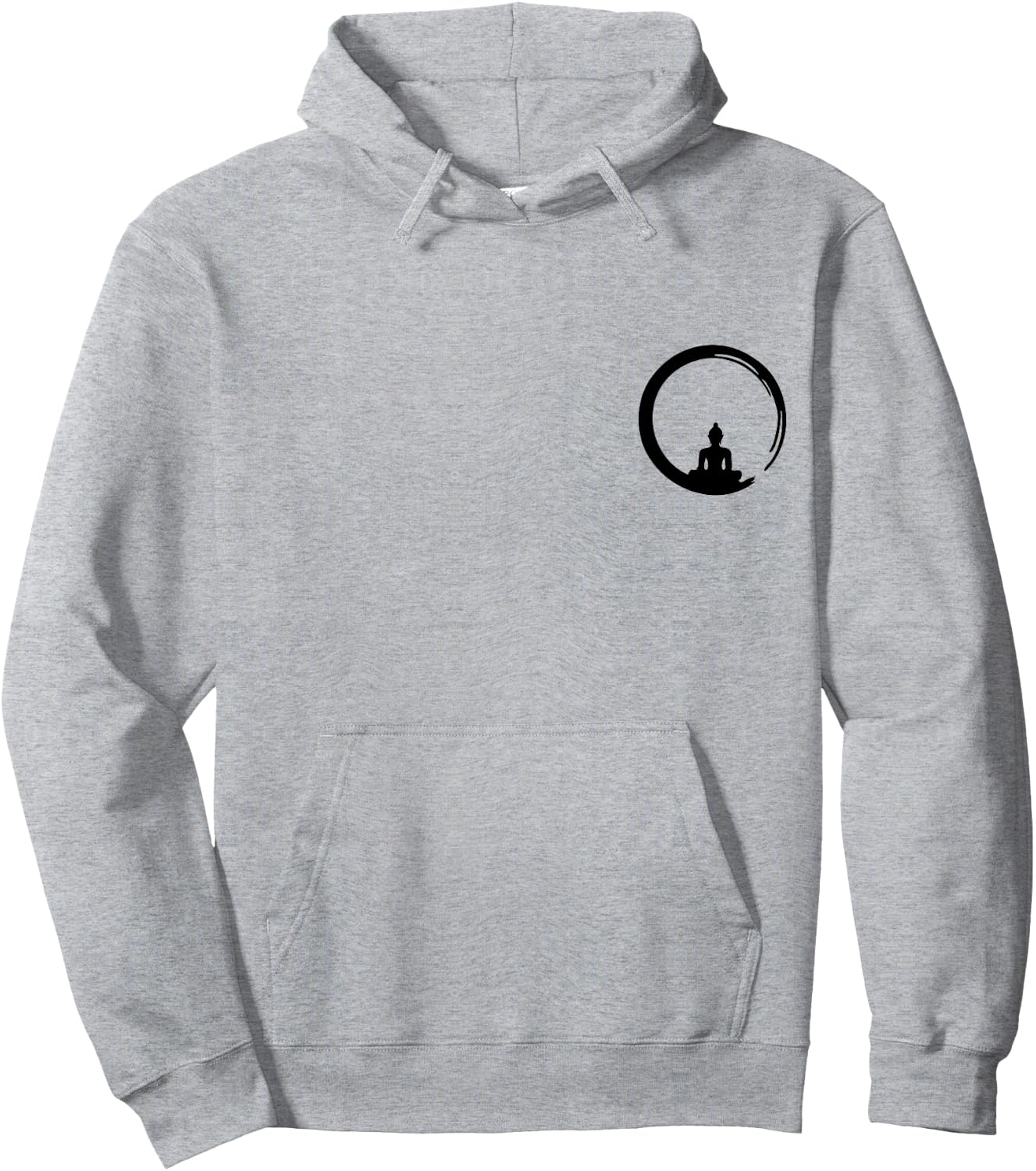 Enso, Zen, Circle, Buddha Meditation Japan Calligraphy Yoga Hoodie - Hoodie | Ash