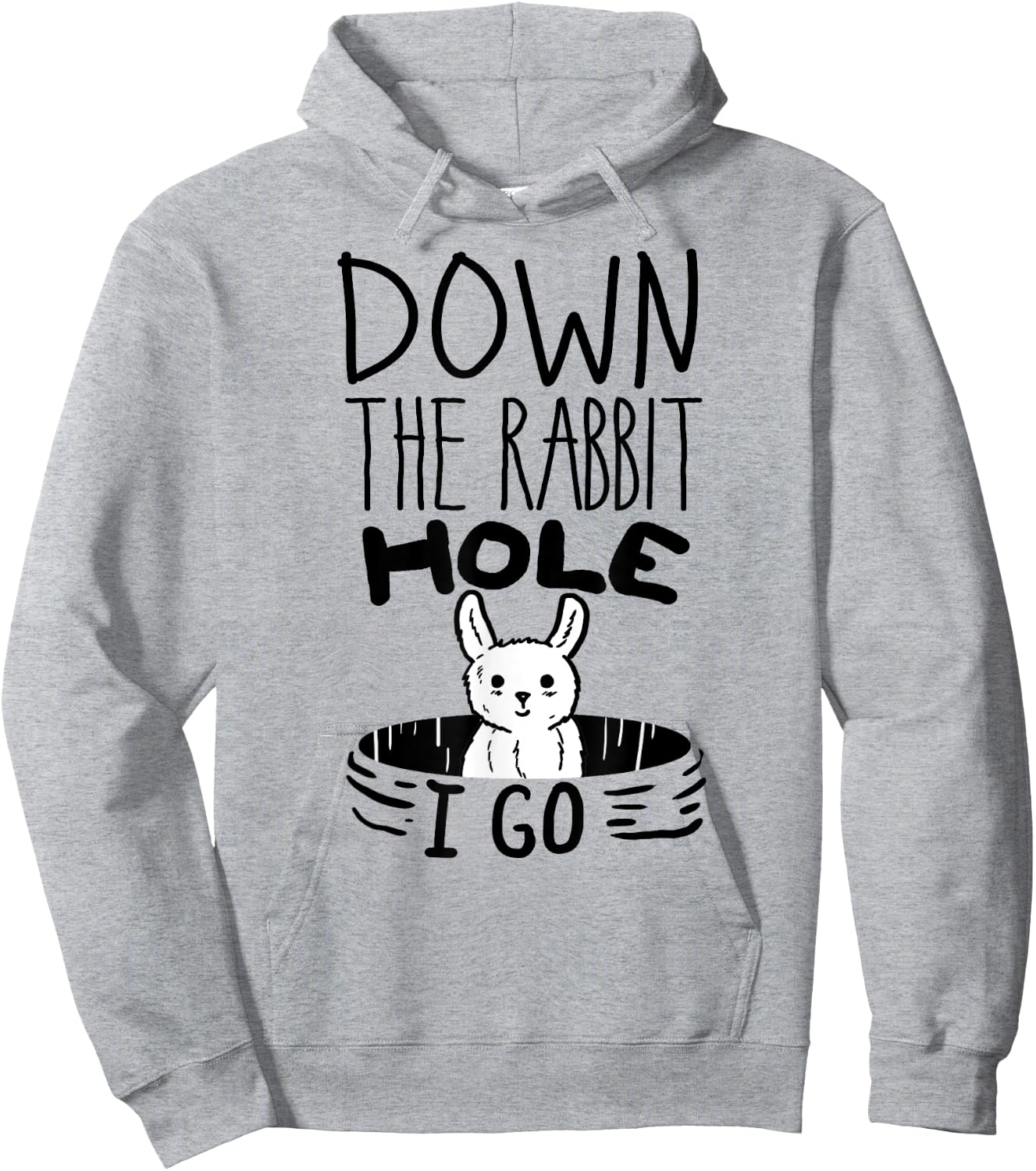 ORIGINAL Down The Rabbit Hole I Go Funny Cute Easter Shirt Hoodie - Hoodie | Ash