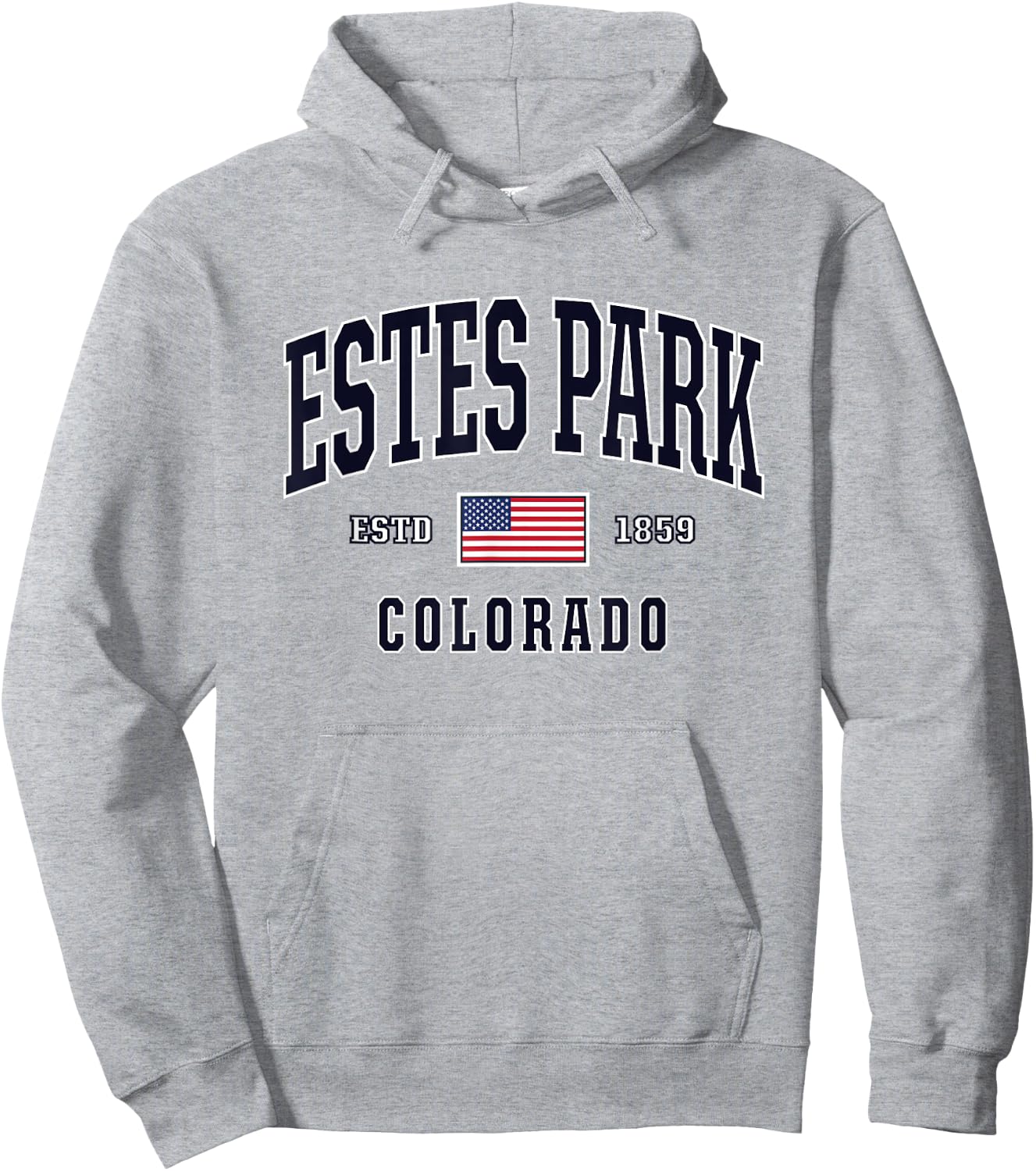 USA FLAG Stars & Stripes Estes Park Colorado Hoodie - Hoodie | Ash