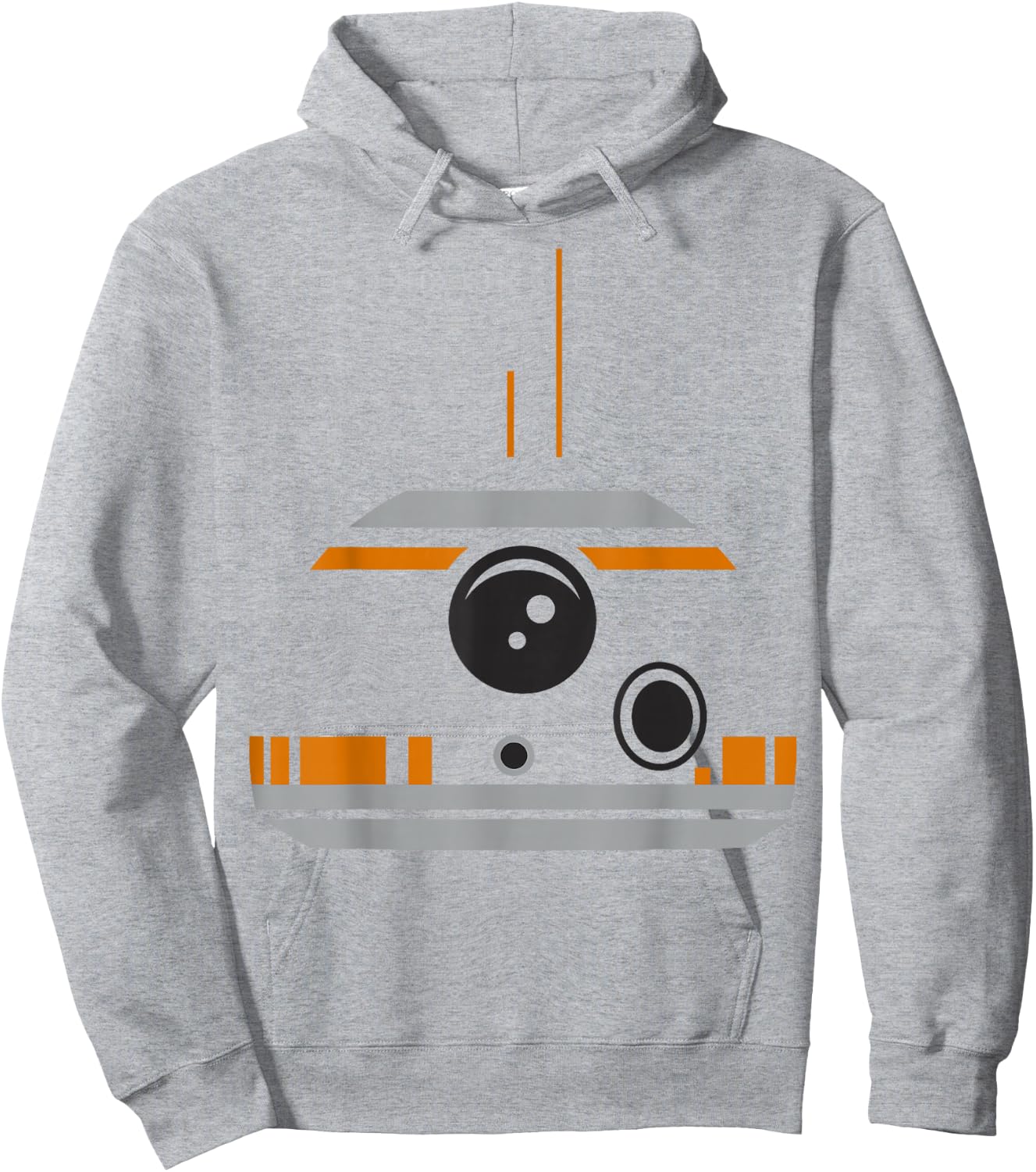 Star Wars The Force Awakens BB-8 Big Face Costume Halloween Hoodie - Hoodie | Ash