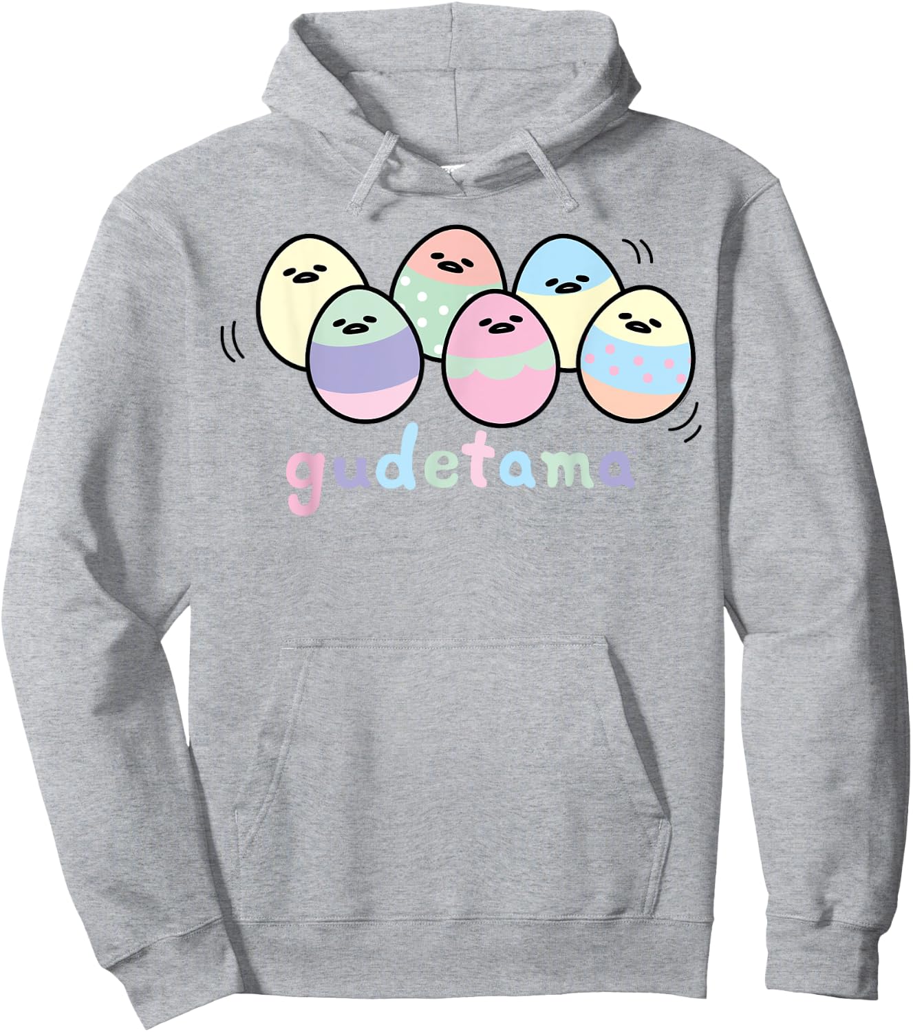 Gudetama Decorated Easter Egg Shirt Hoodie - Hoodie | Ash