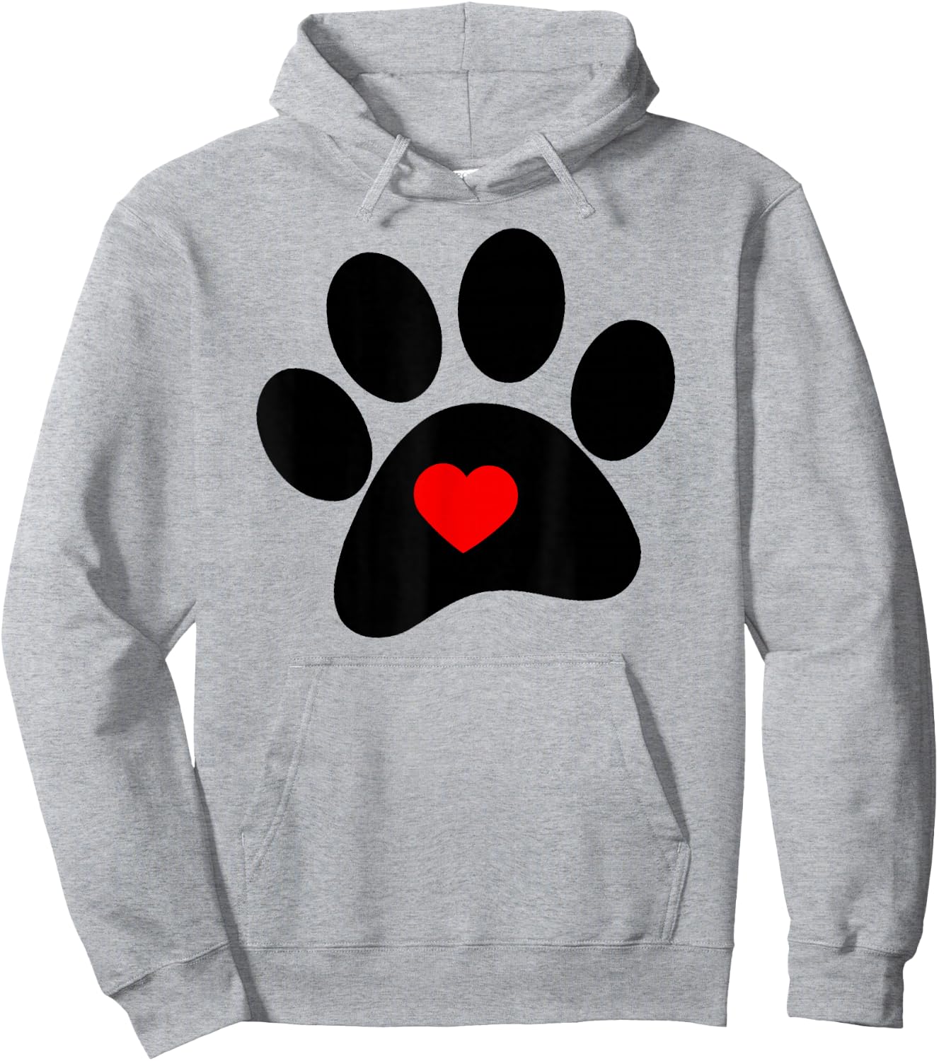 Dog Paw Print Shirt Hoodie - Hoodie | Ash
