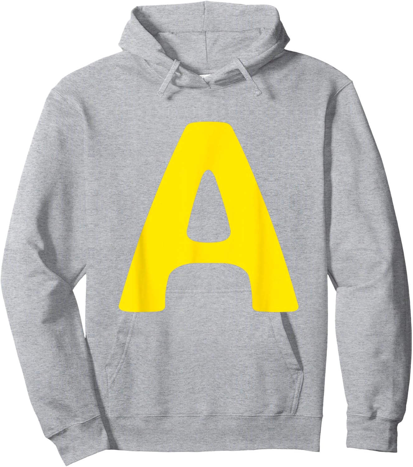 Yellow Lettre A Group Matching Halloween Costumes Hoodie - Hoodie | Ash