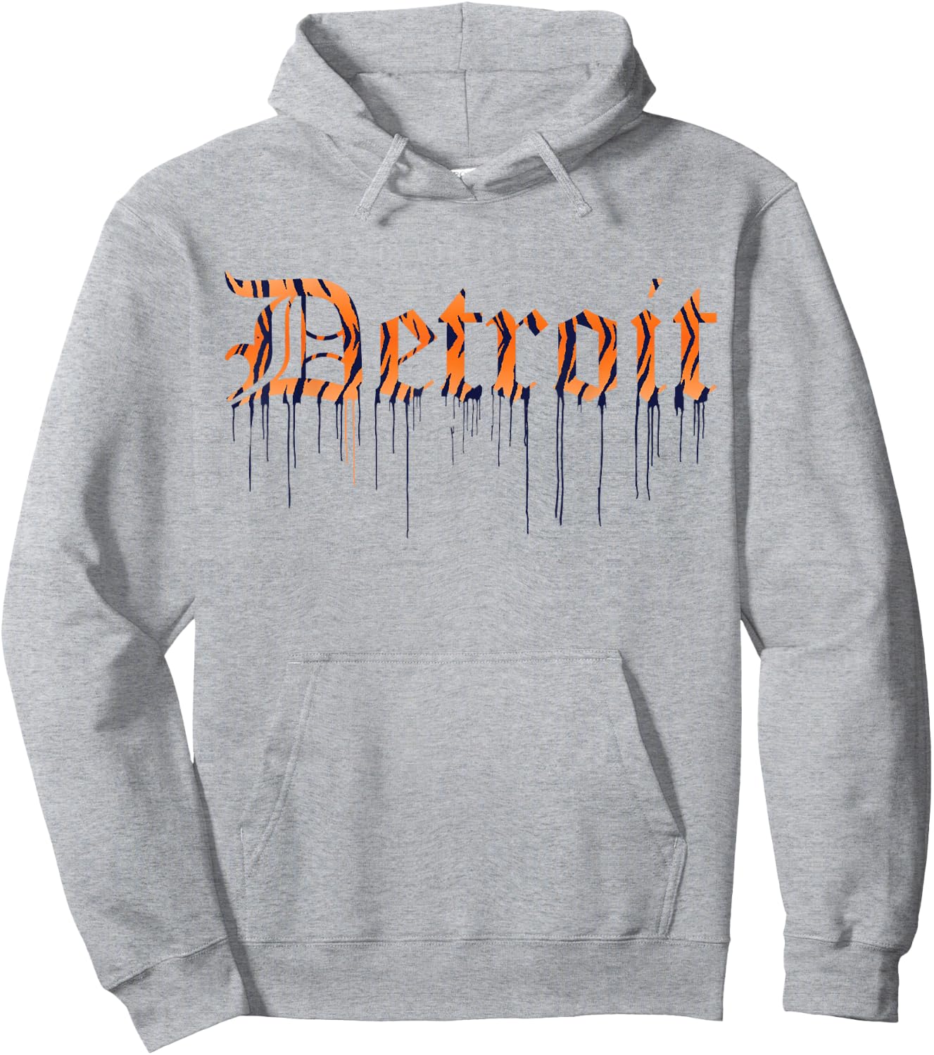 Detroit Tiger Paint Drip , Detroit Apparel Hoodie - Hoodie | Ash