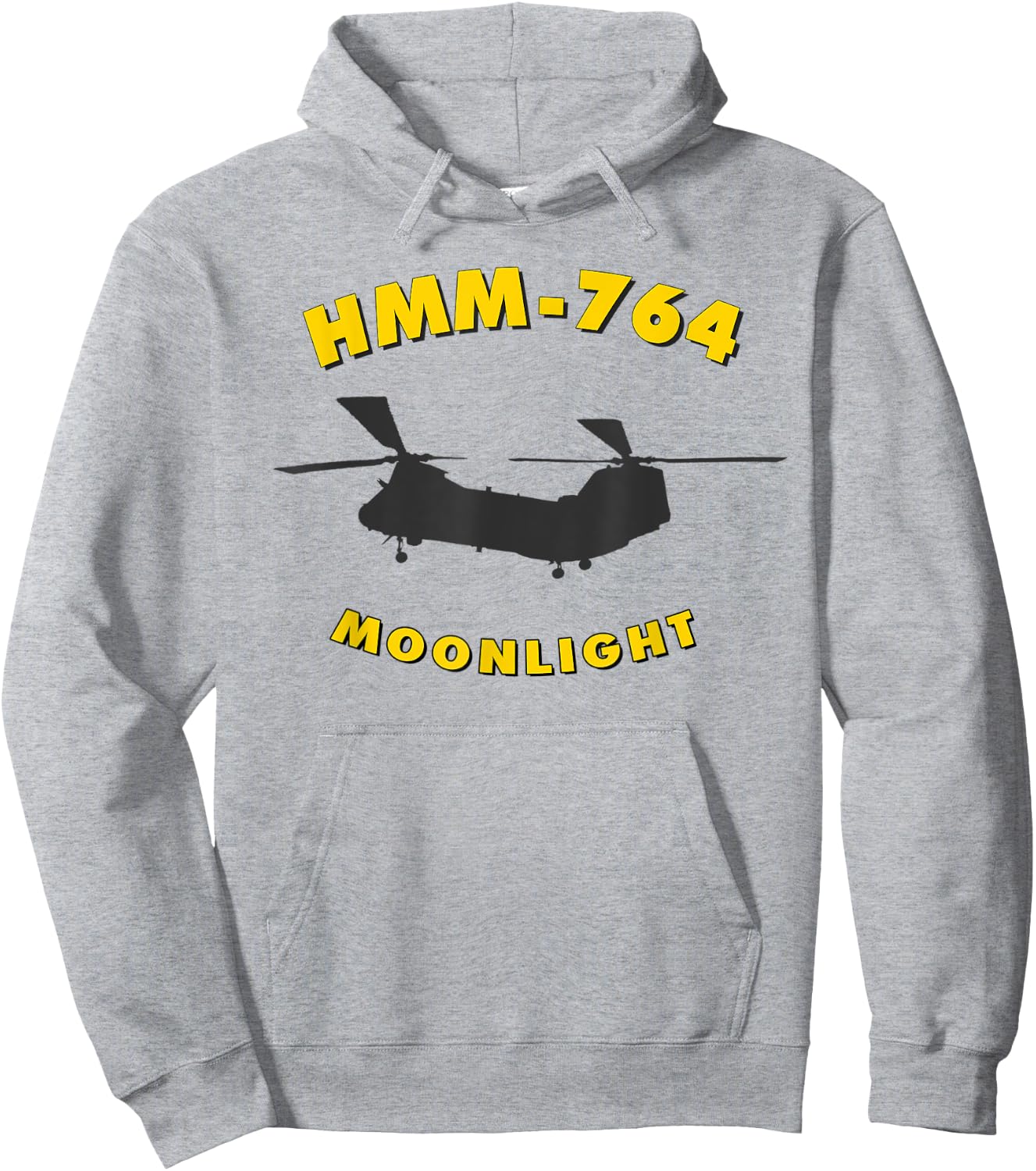 HMM-764 Moonlight Helicopter Squadron CH-46 Sea Knight Hoodie - Hoodie | Ash