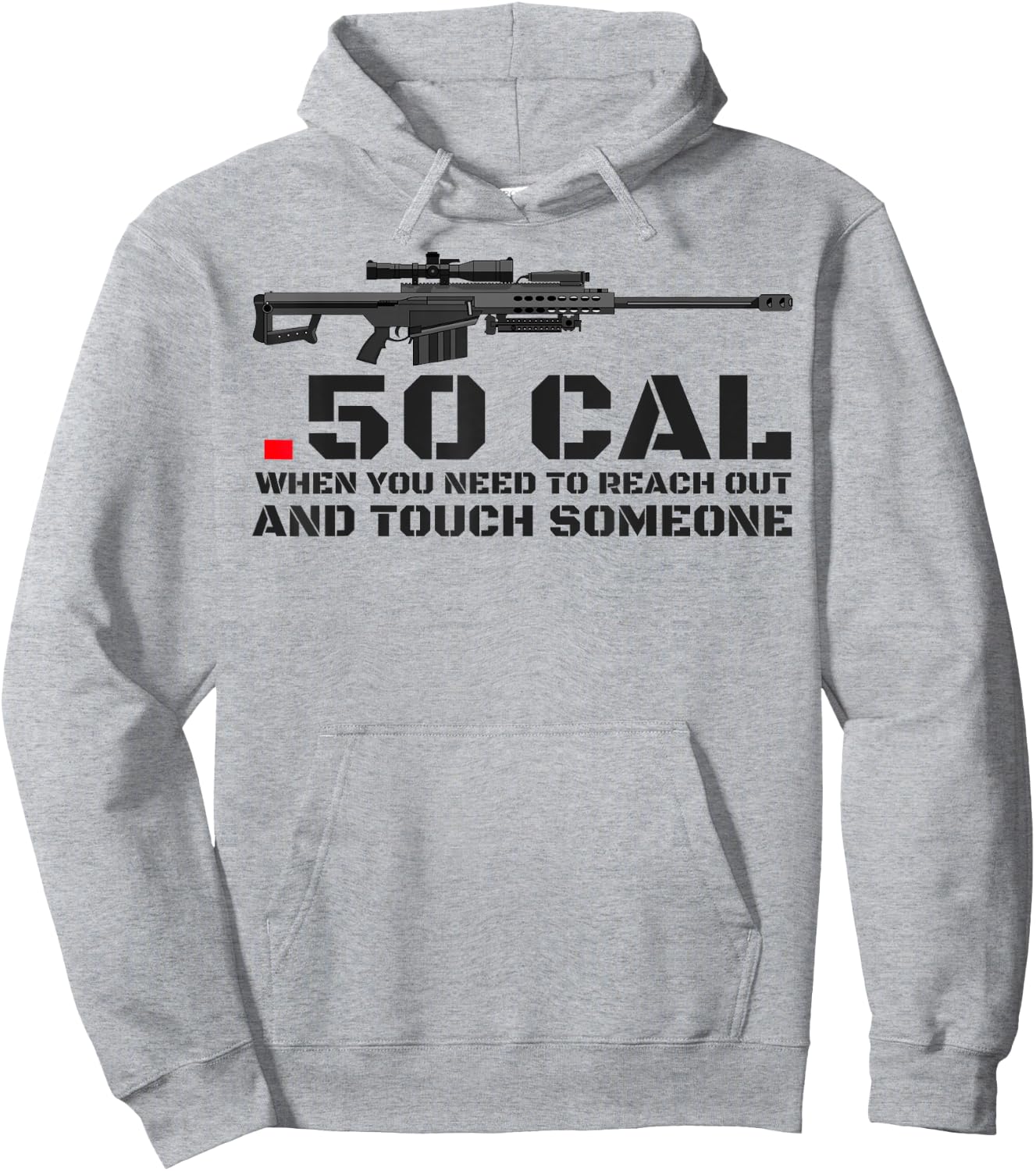 Barrett 50 Cal Gun Love 2nd Amendment Adult Pro Gun Hoodie - Hoodie | Ash