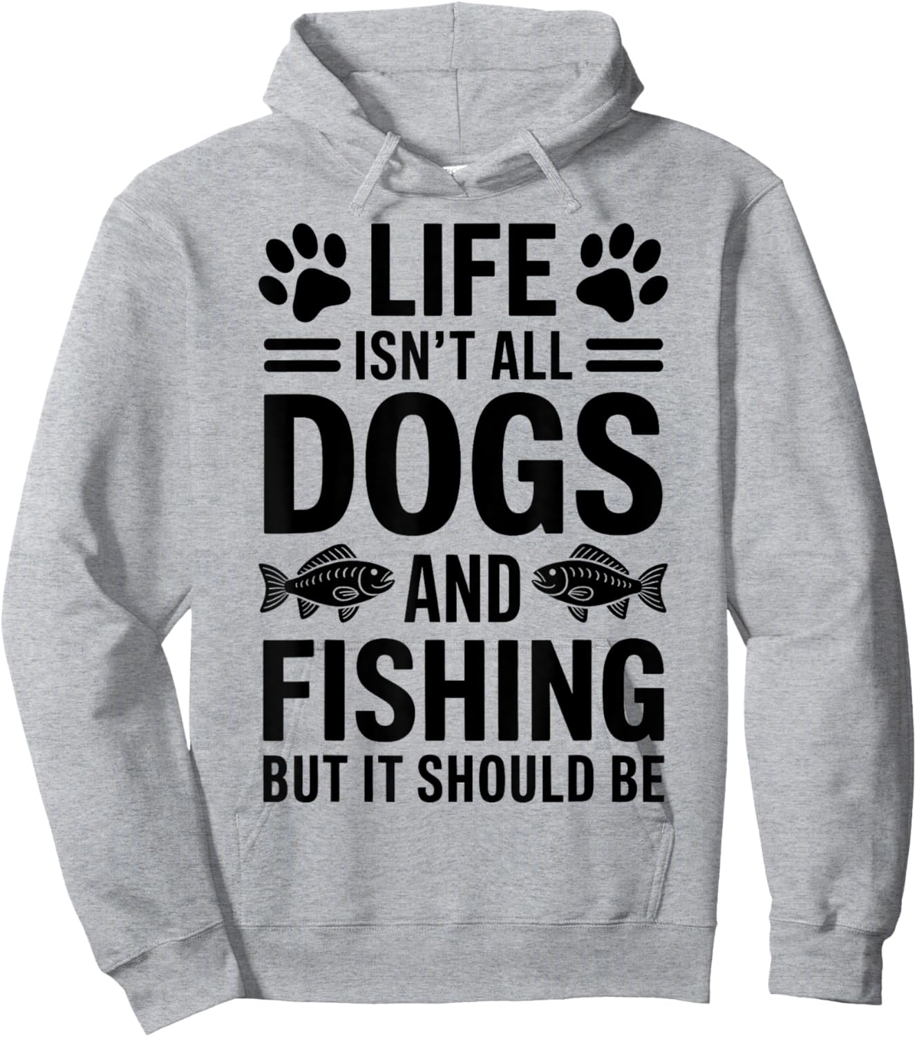 Dogs And Fishing Fisherman Funny Fishing Hoodie - Hoodie | Ash