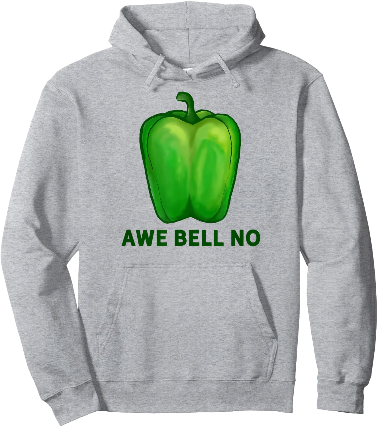 Funny Pun Dad Joke Vegetable Awe Bell No Green Bell Pepper Hoodie - Hoodie | Ash