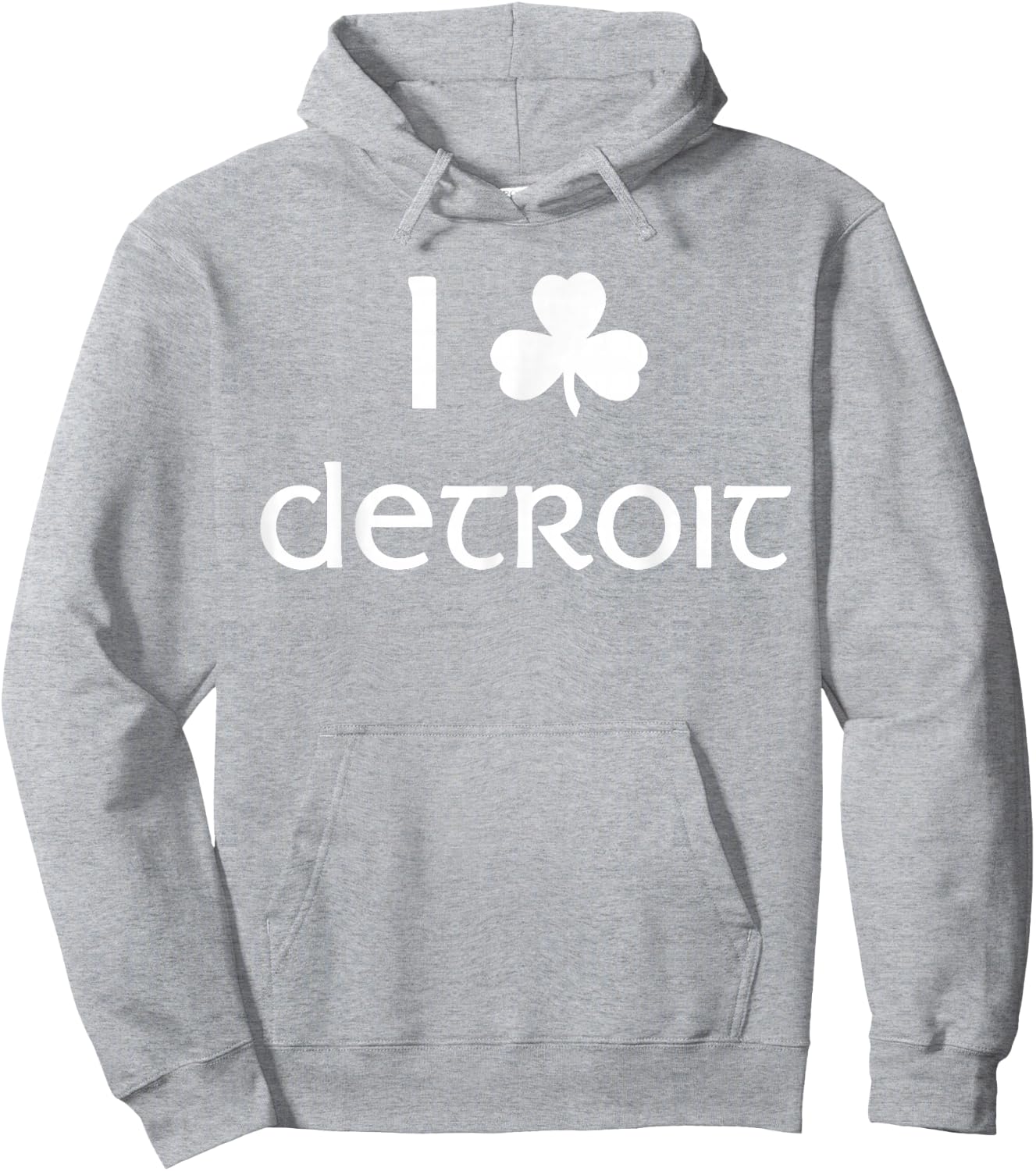 I Clover Detroit Irish St. Patrick's Day Parade Hoodie - Hoodie | Ash