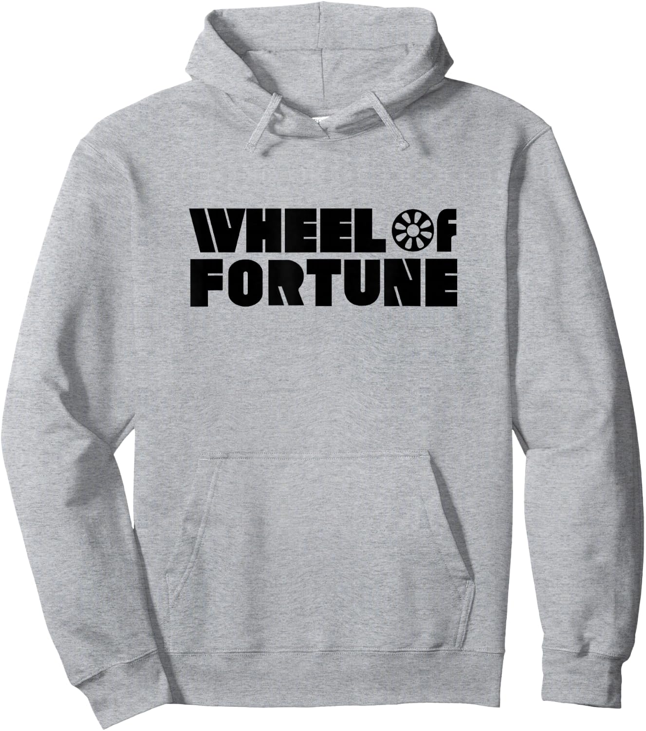Wheel of Fortune , -Adults, Grey, Small, Short Sleeve, Classic Fit, Polyester 100%, Letter Print, All Seasons Hoodie - Hoodie | Ash