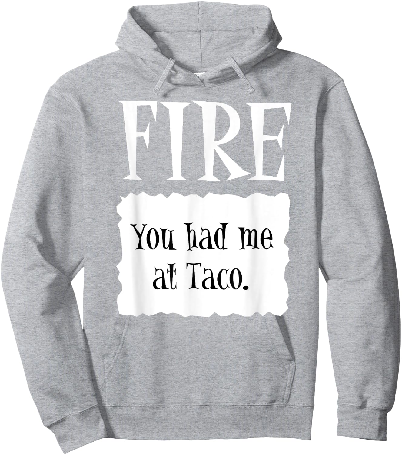 FIRE - Hot Packet Halloween Taco Costume Hoodie - Hoodie | Ash