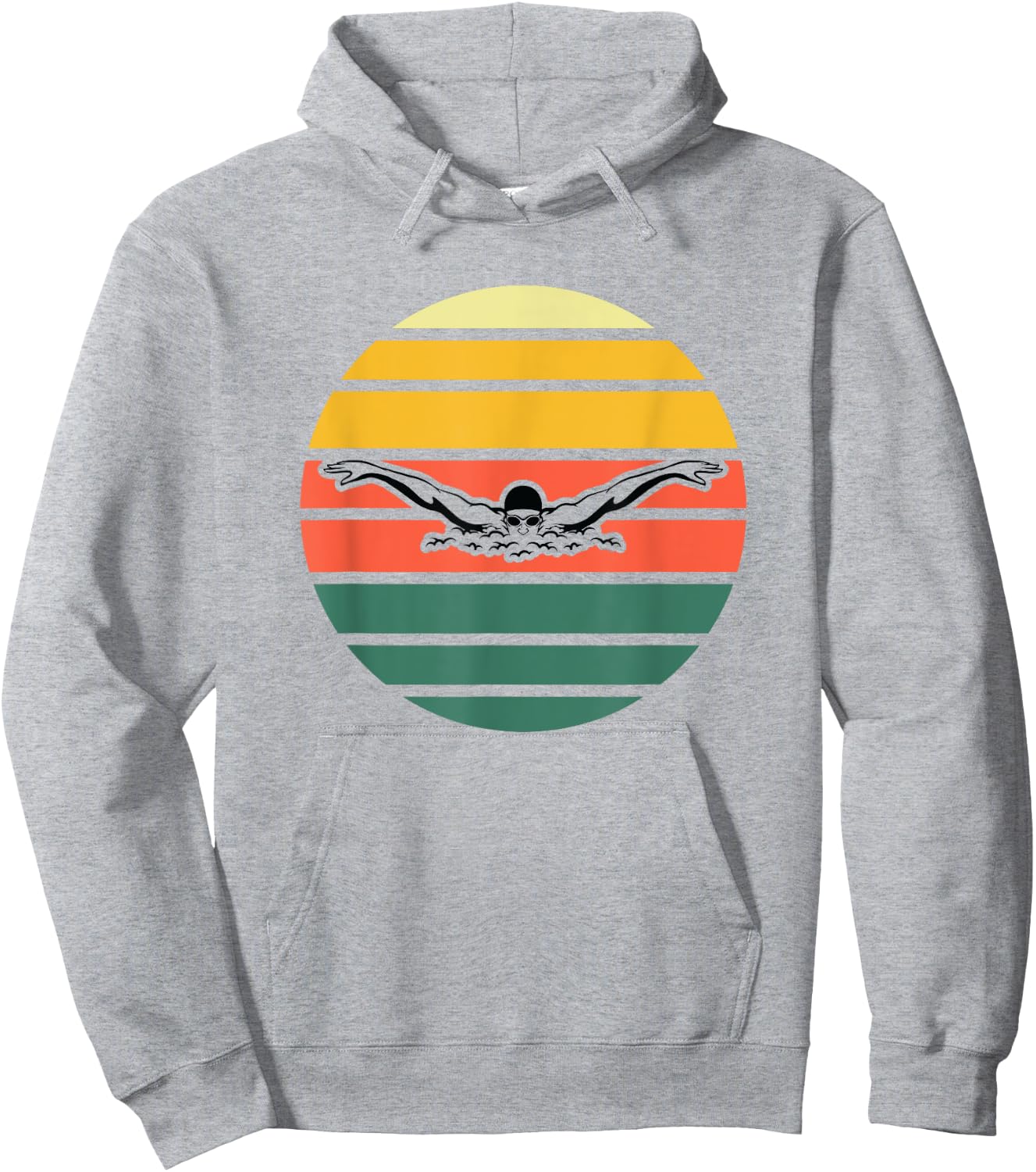 Butterfly Stroke, Swimmer, Swim, Swimming Hoodie - Hoodie | Ash