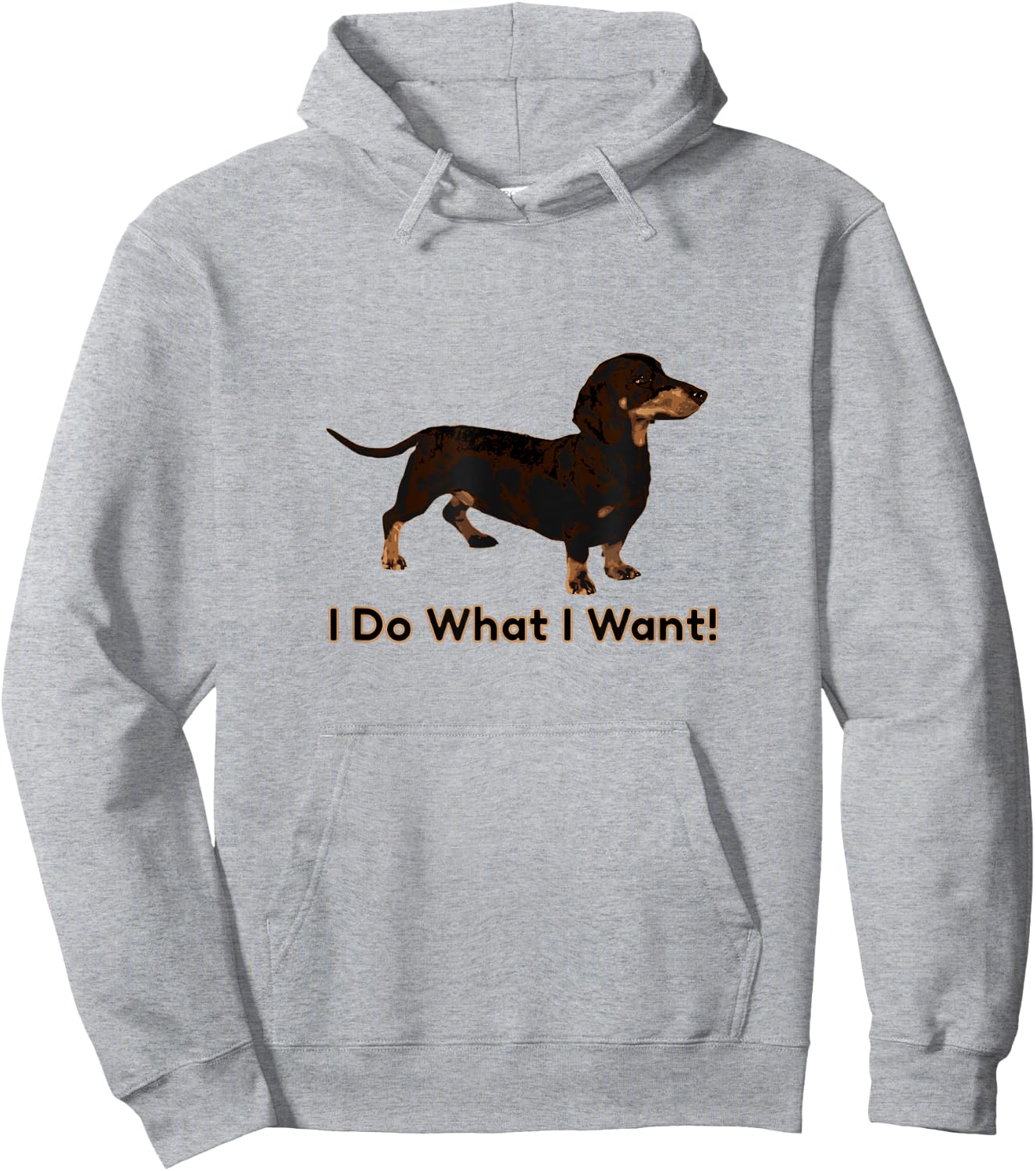 Cute Dachshund I Do What I Want Funny Wiener Dog Men Women Kids Hoodie - Hoodie | Ash