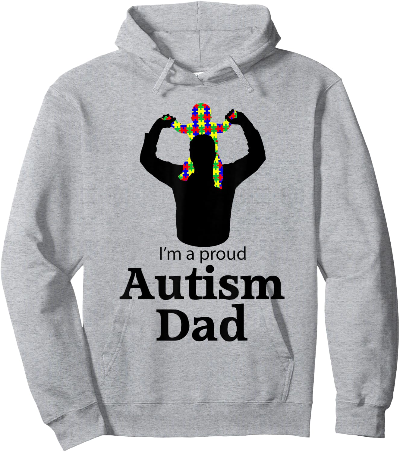 I'm A Proud Autism Dad Shirt | Autism Awareness Gifts Hoodie - Hoodie | Ash