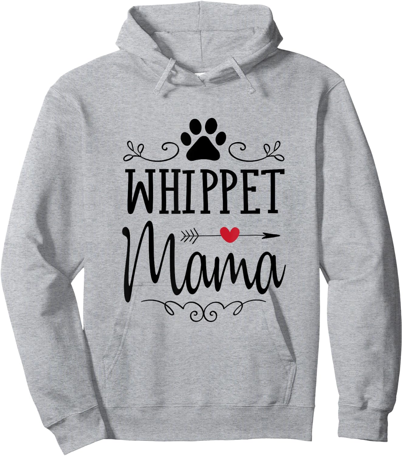 Whippet Mama - Funny Whippet Shirt Gift Whippet Lover Hoodie - Hoodie | Ash